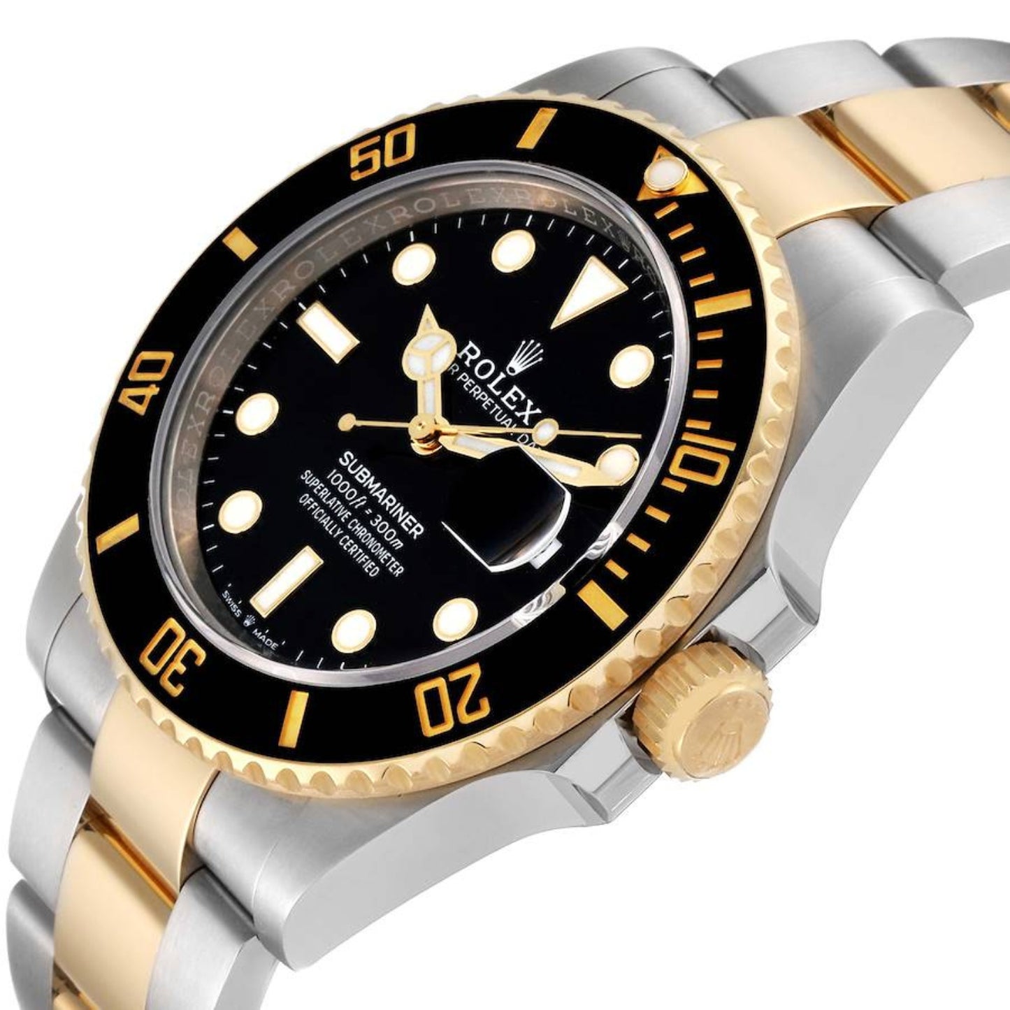 Rolex Submariner 41 Steel Yellow Gold Black Dial Mens