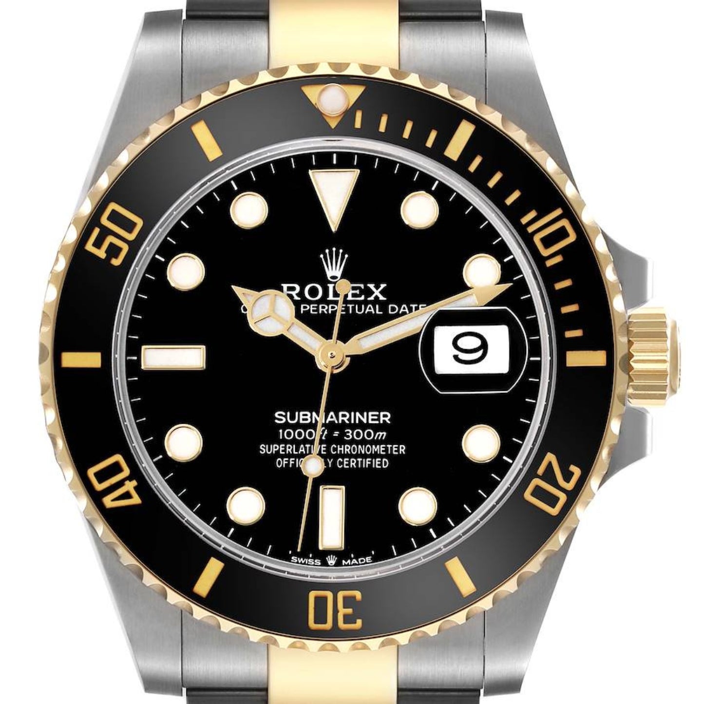 Rolex Submariner 41 Steel Yellow Gold Black Dial Mens