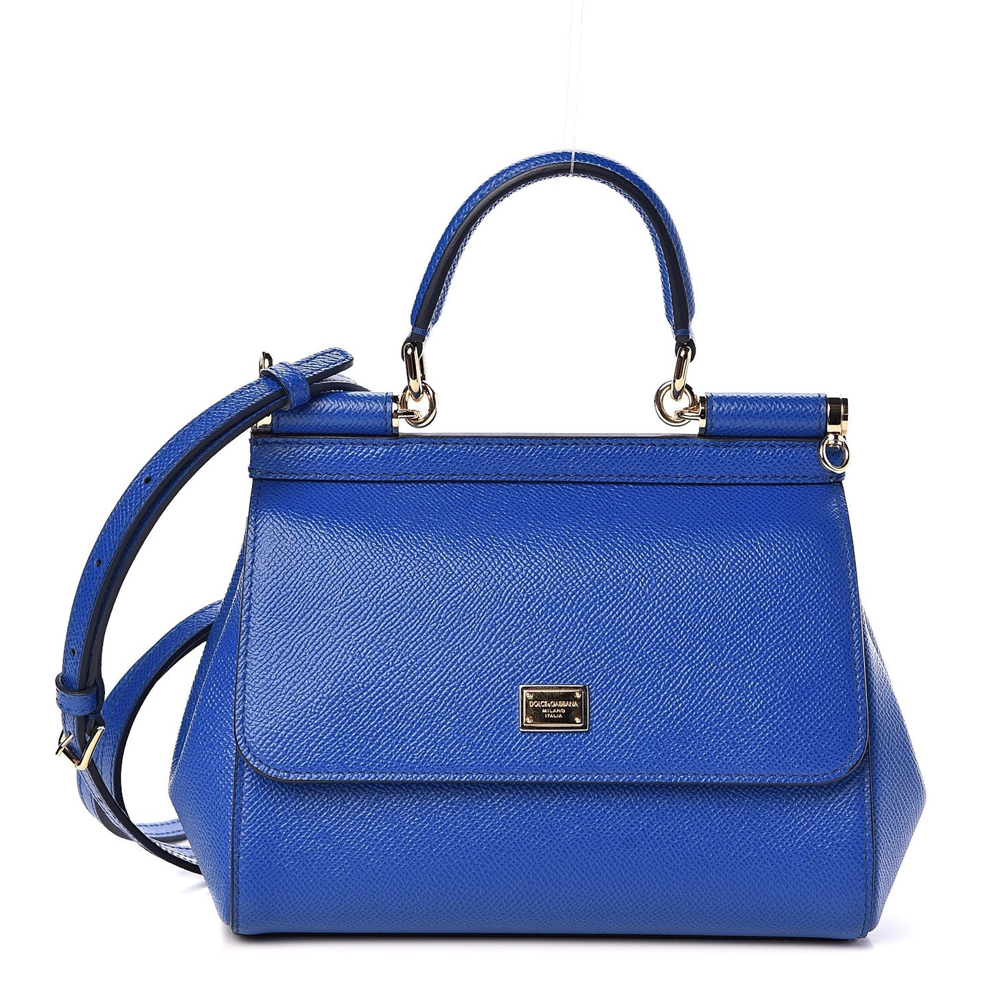 DOLCE & GABBANA Dauphine Small Miss Sicily Satchel Bleuette Scuro