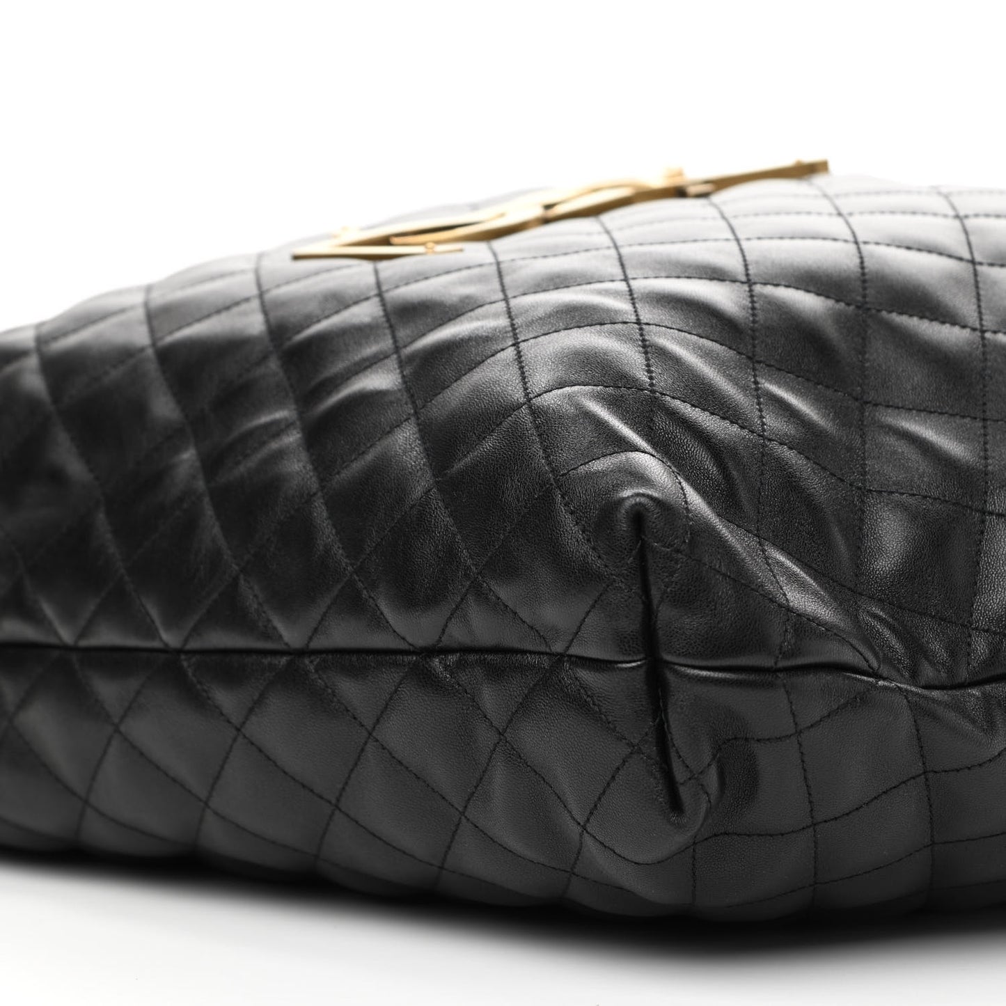 Lambskin Quilted Maxi Icare Shopping Tote Black