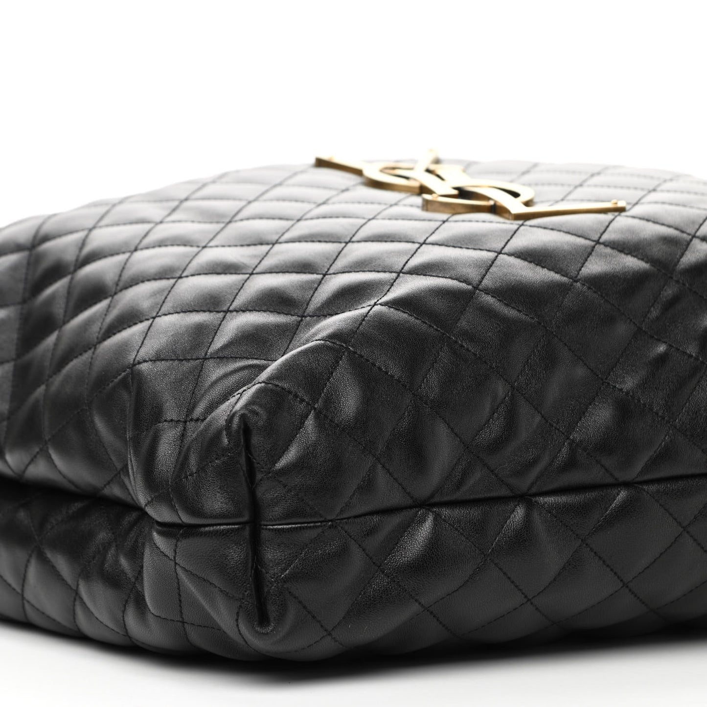 Lambskin Quilted Maxi Icare Shopping Tote Black