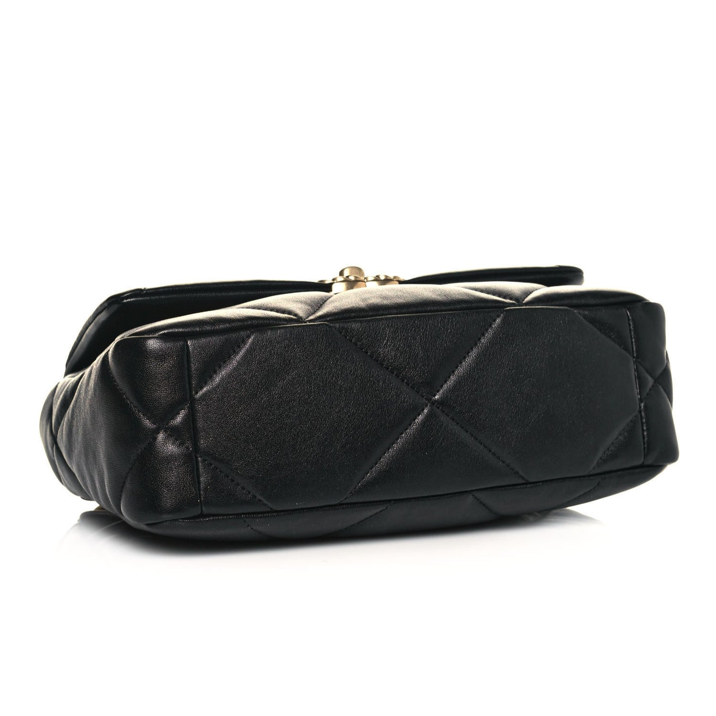 Lambskin Quilted Medium Chanel 19 Flap Black