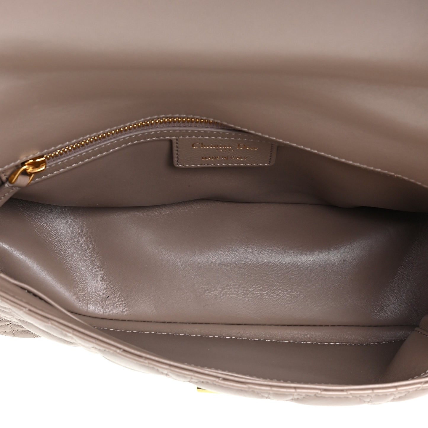 Lambskin Cannage Medium Caro Bag Warm Taupe