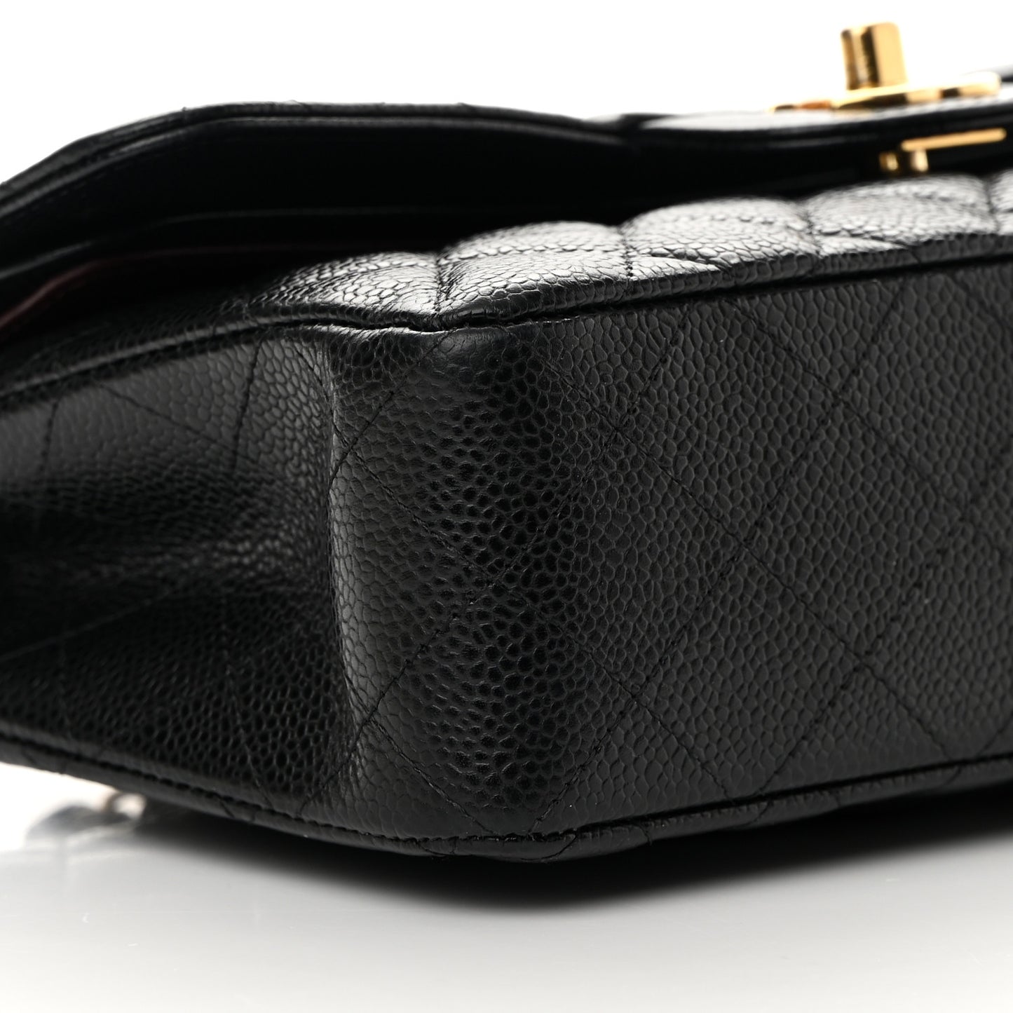Caviar Quilted Small Double Flap Black