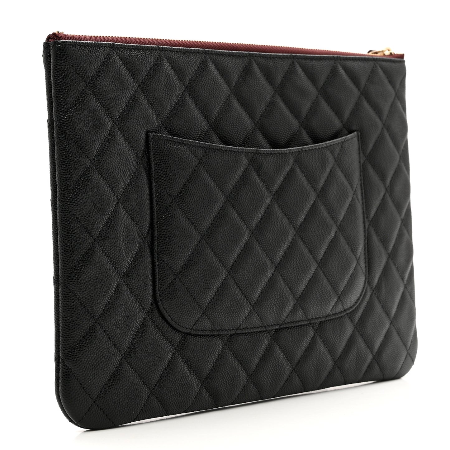 Caviar Quilted Medium Cosmetic Case Black