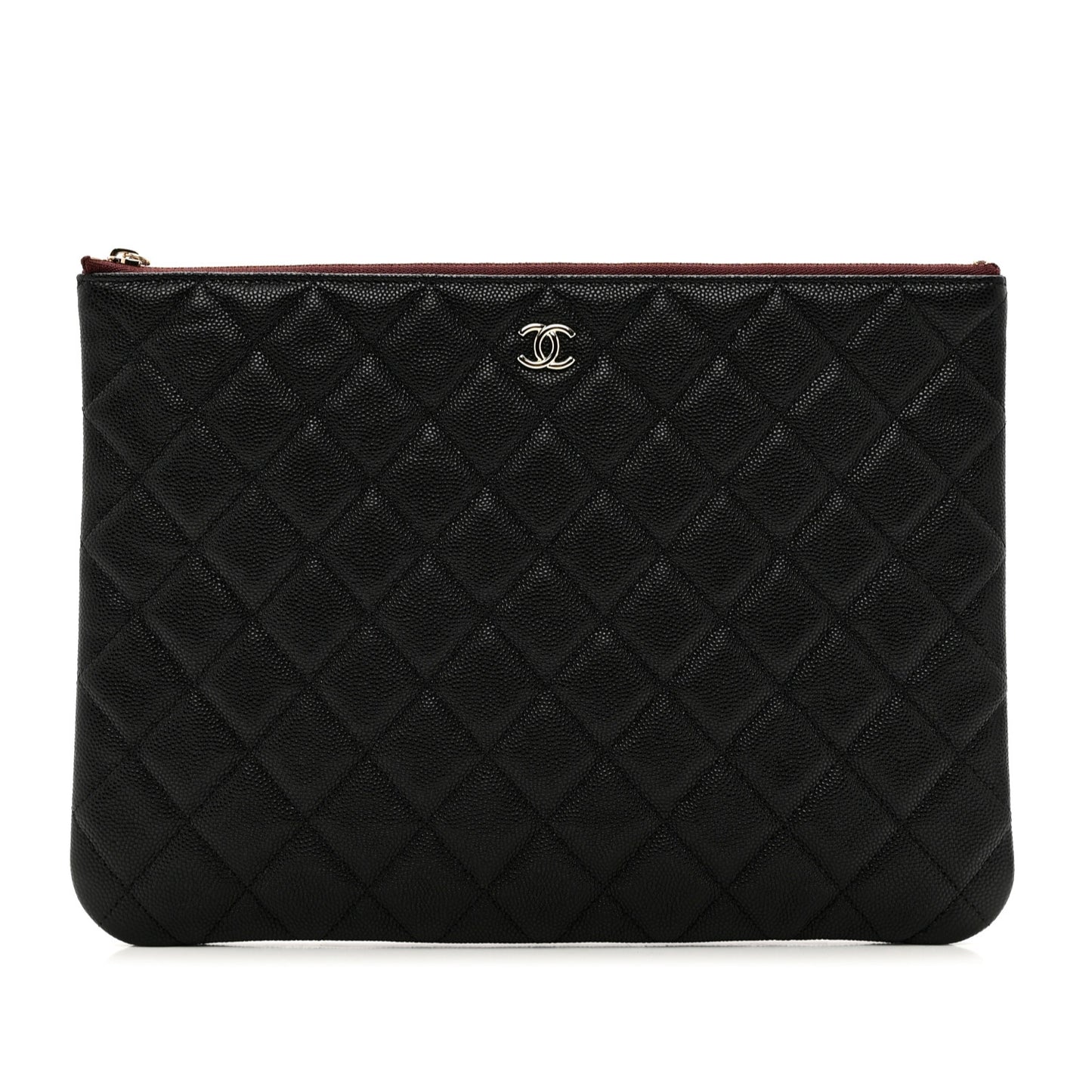 Caviar Quilted Medium Cosmetic Case Black