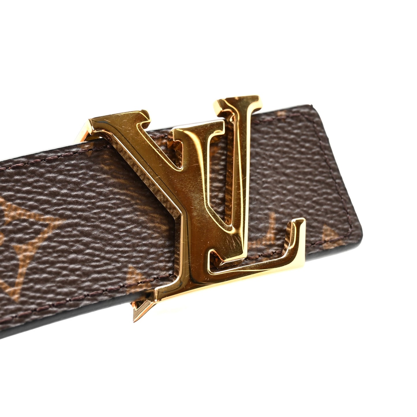 Calfskin Monogram 30mm LV Initiales Reversible Belt 90 36 Black