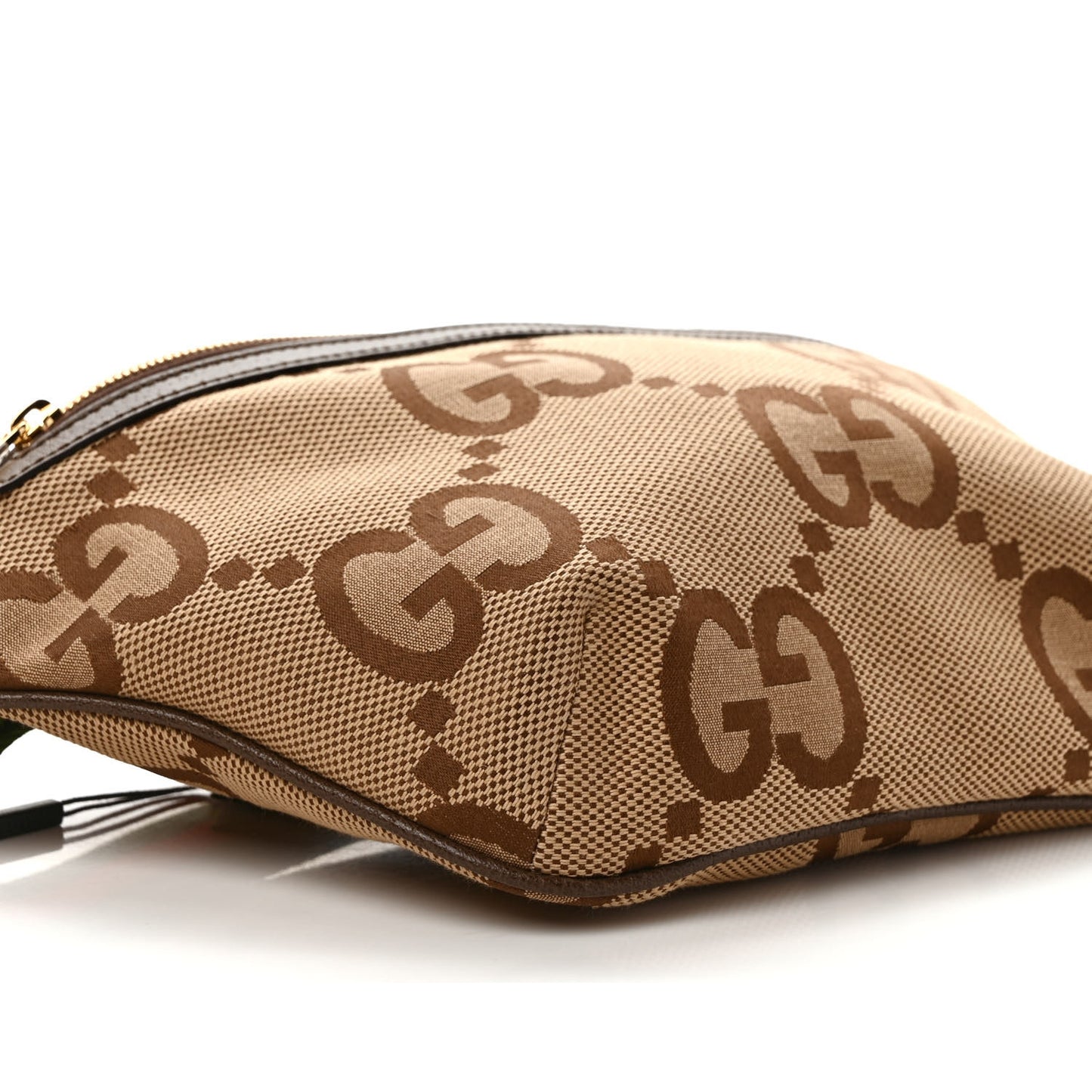 Monogram Jumbo GG Web Belt Bag Camel Ebony New Acero