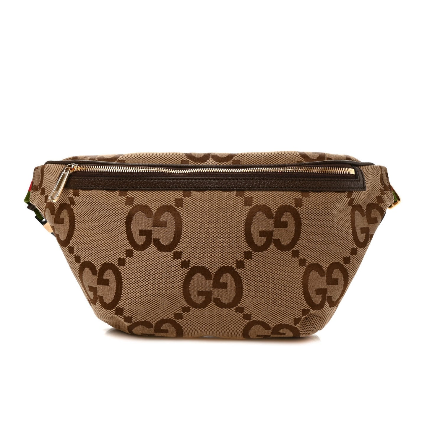 Monogram Jumbo GG Web Belt Bag Camel Ebony New Acero