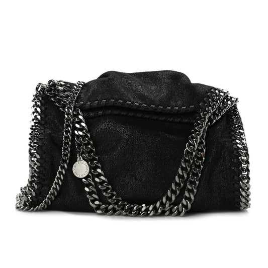 Shaggy Deer Mini Falabella Fold Over Tote Light Grey