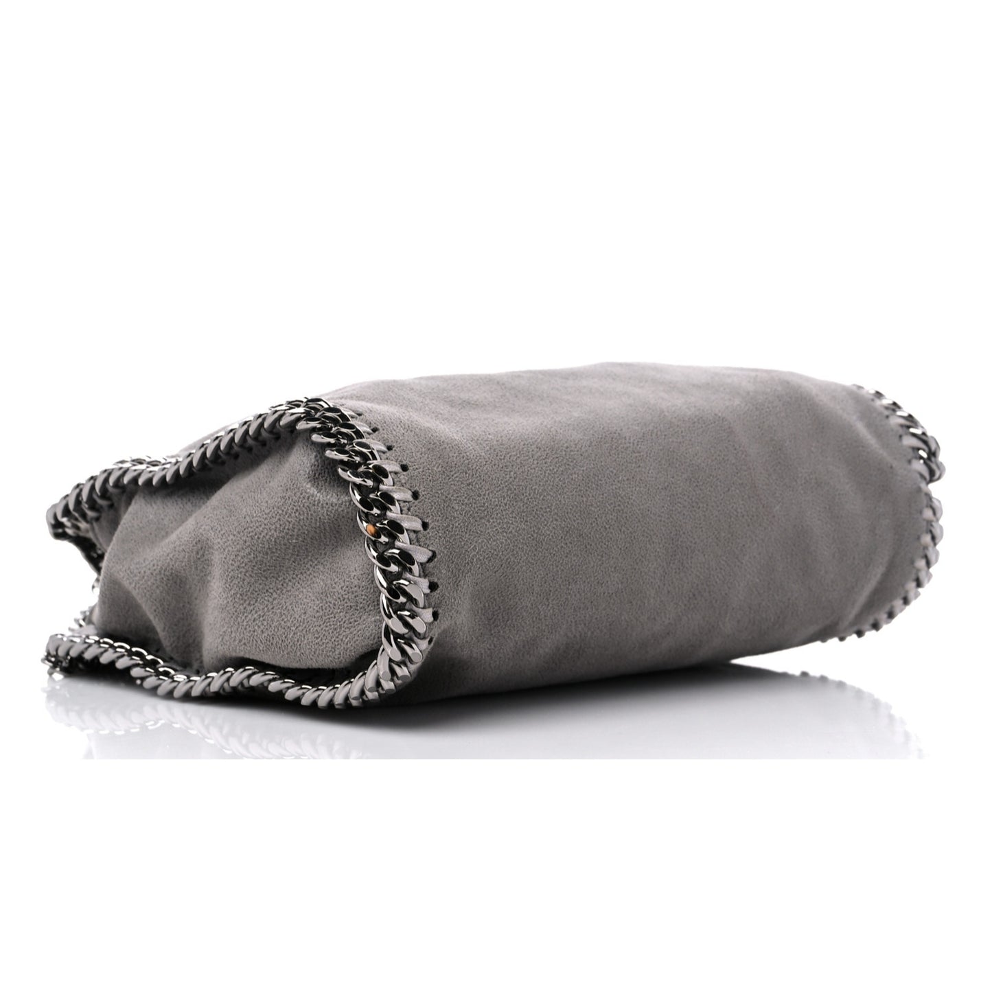 Shaggy Deer Mini Falabella Fold Over Tote Light Grey