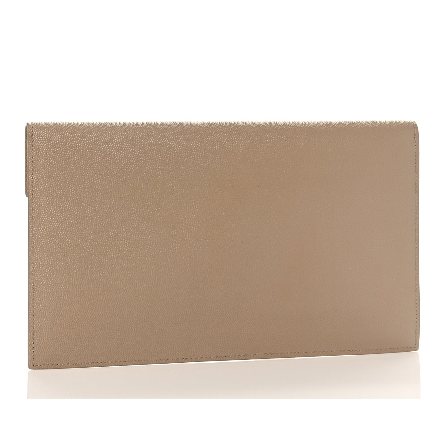 Grain De Poudre Calfskin Uptown Pouch Dark Beige