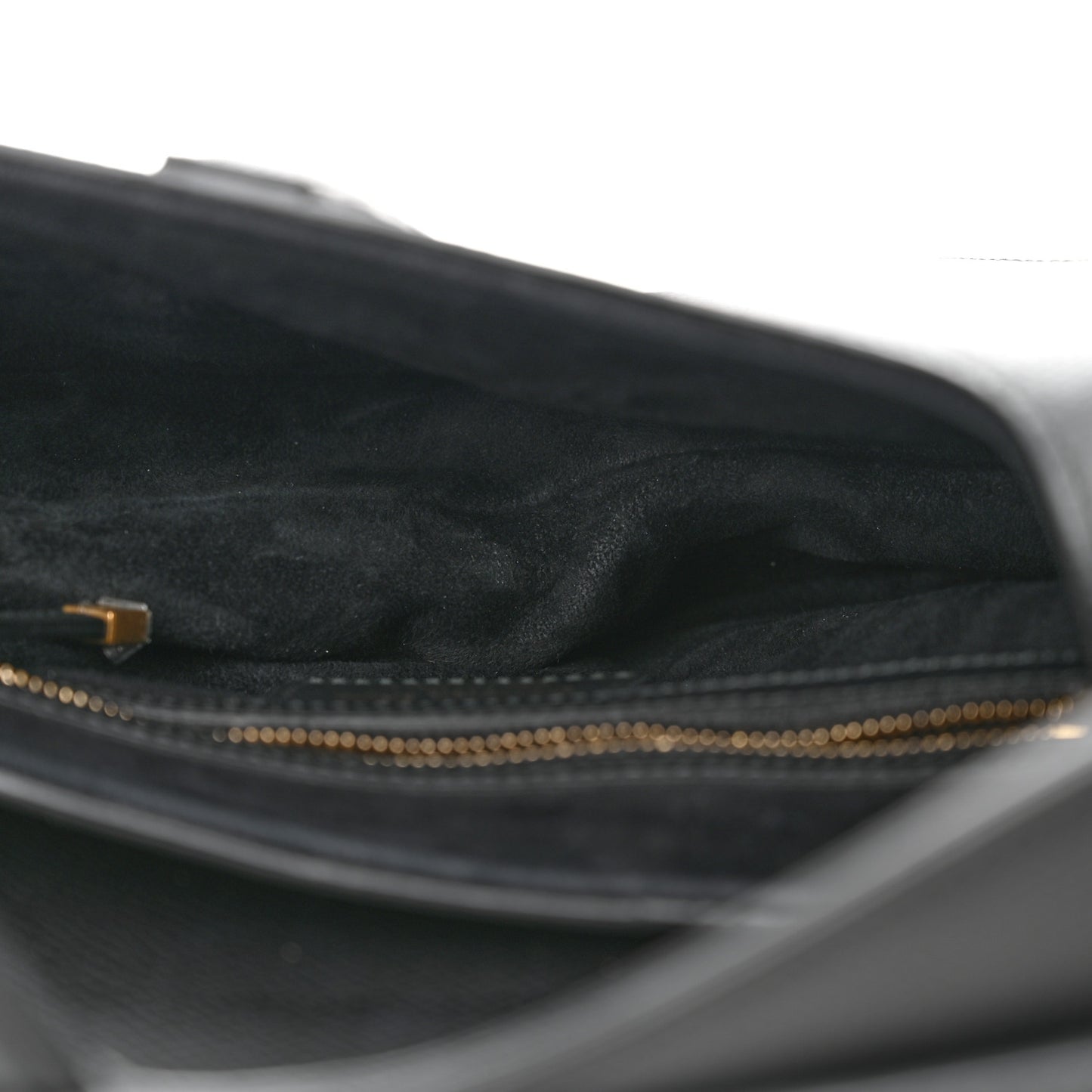 Grained Calfskin Saddle Bag Black