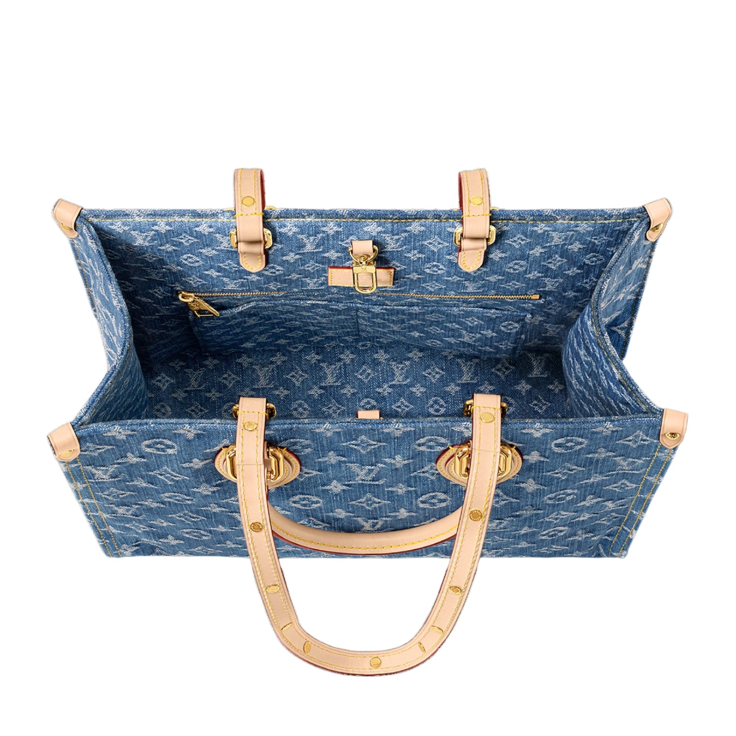 Monogram Jacquard Denim Onthego MM Bleu