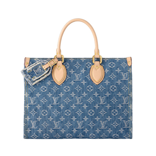 Monogram Jacquard Denim Onthego MM Bleu