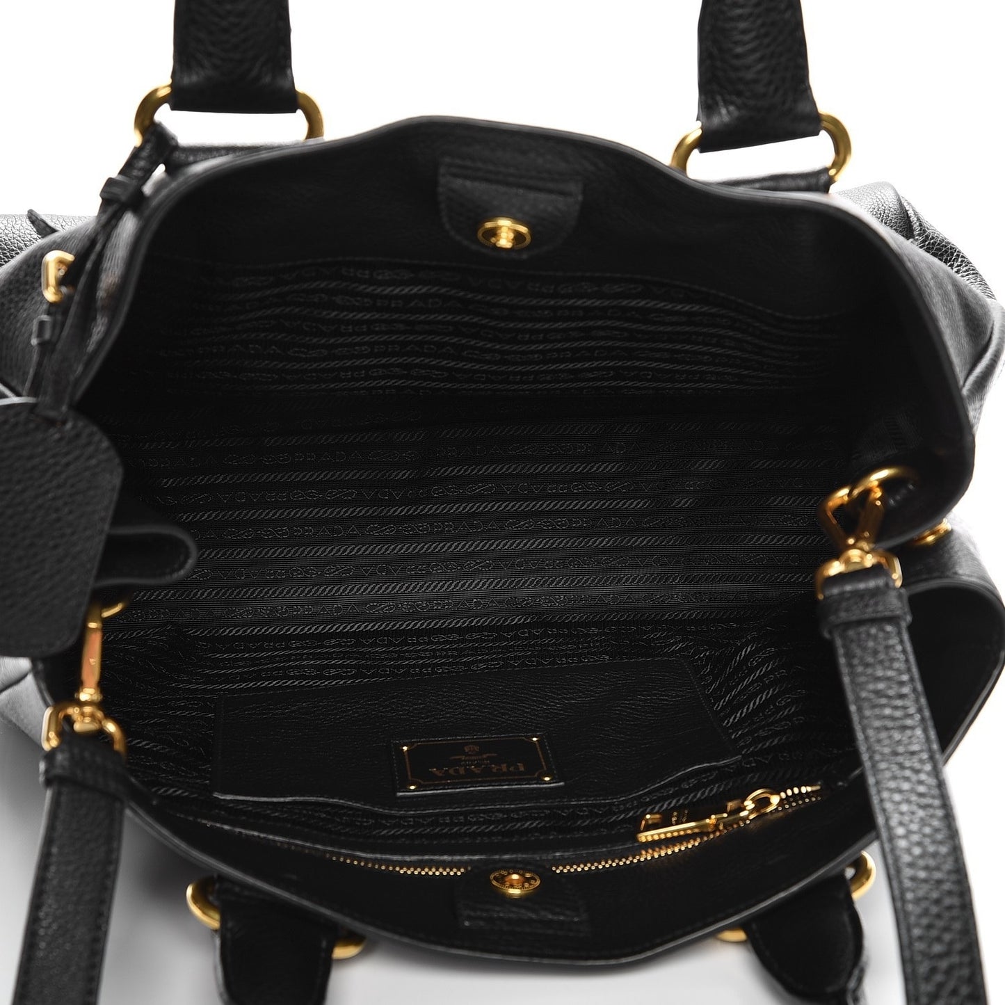 Vitello Daino Tote Nero Black