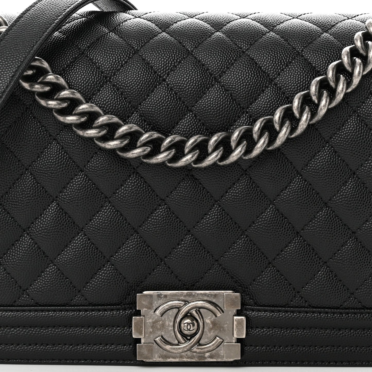 Caviar Quilted New Medium Boy Flap Black