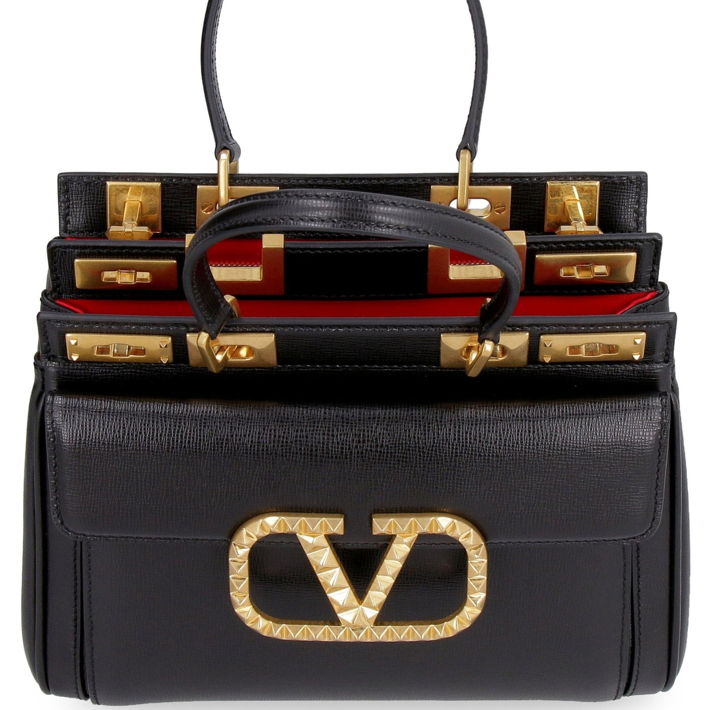 Valentino Garavani - Leather medium Rockstud Alcove bag
