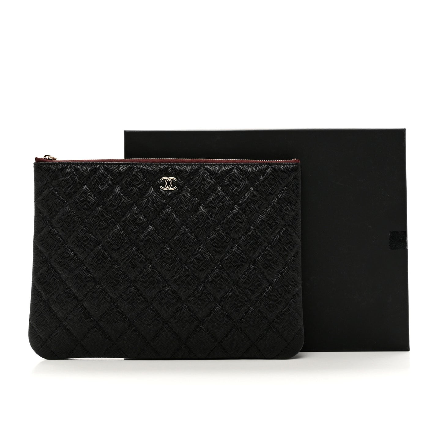 Caviar Quilted Medium Cosmetic Case Black