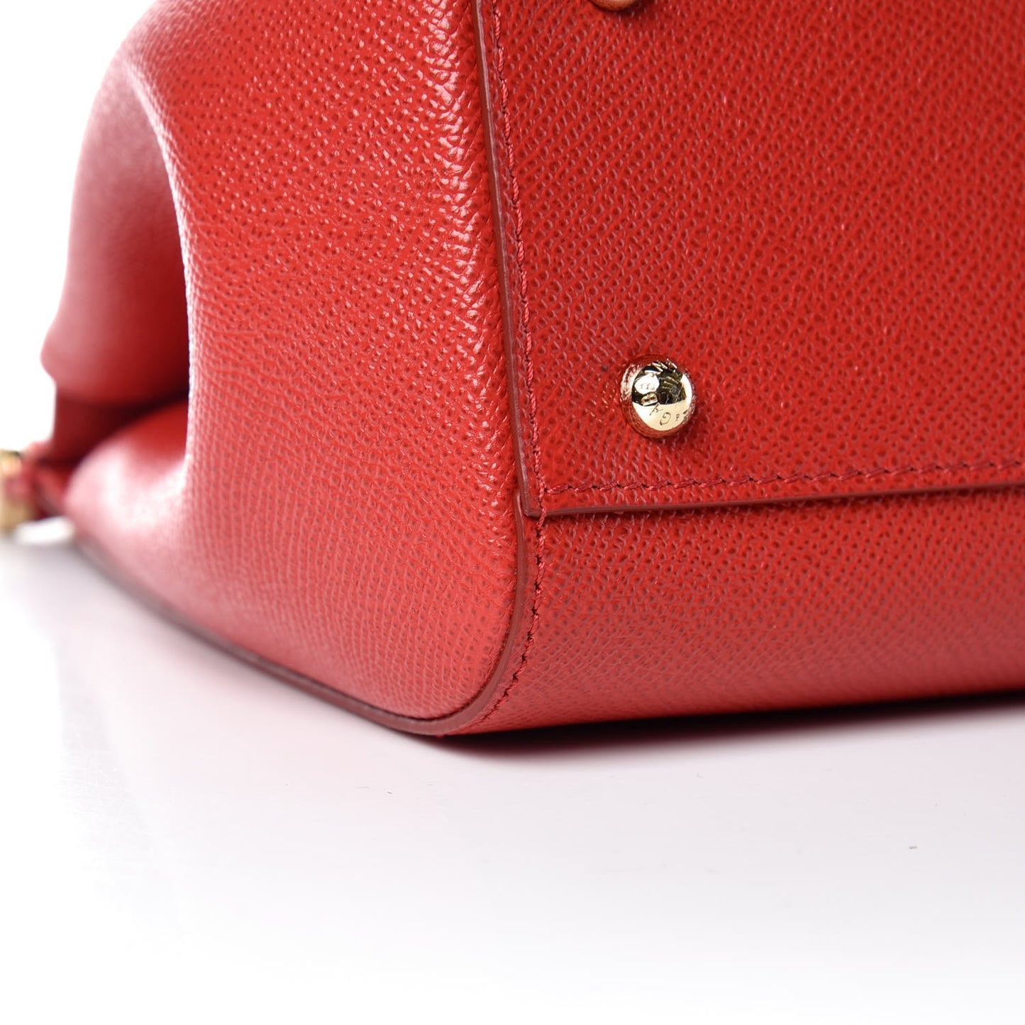 Dauphine Studded Medium DG Family Patch Miss Sicily Satchel Red