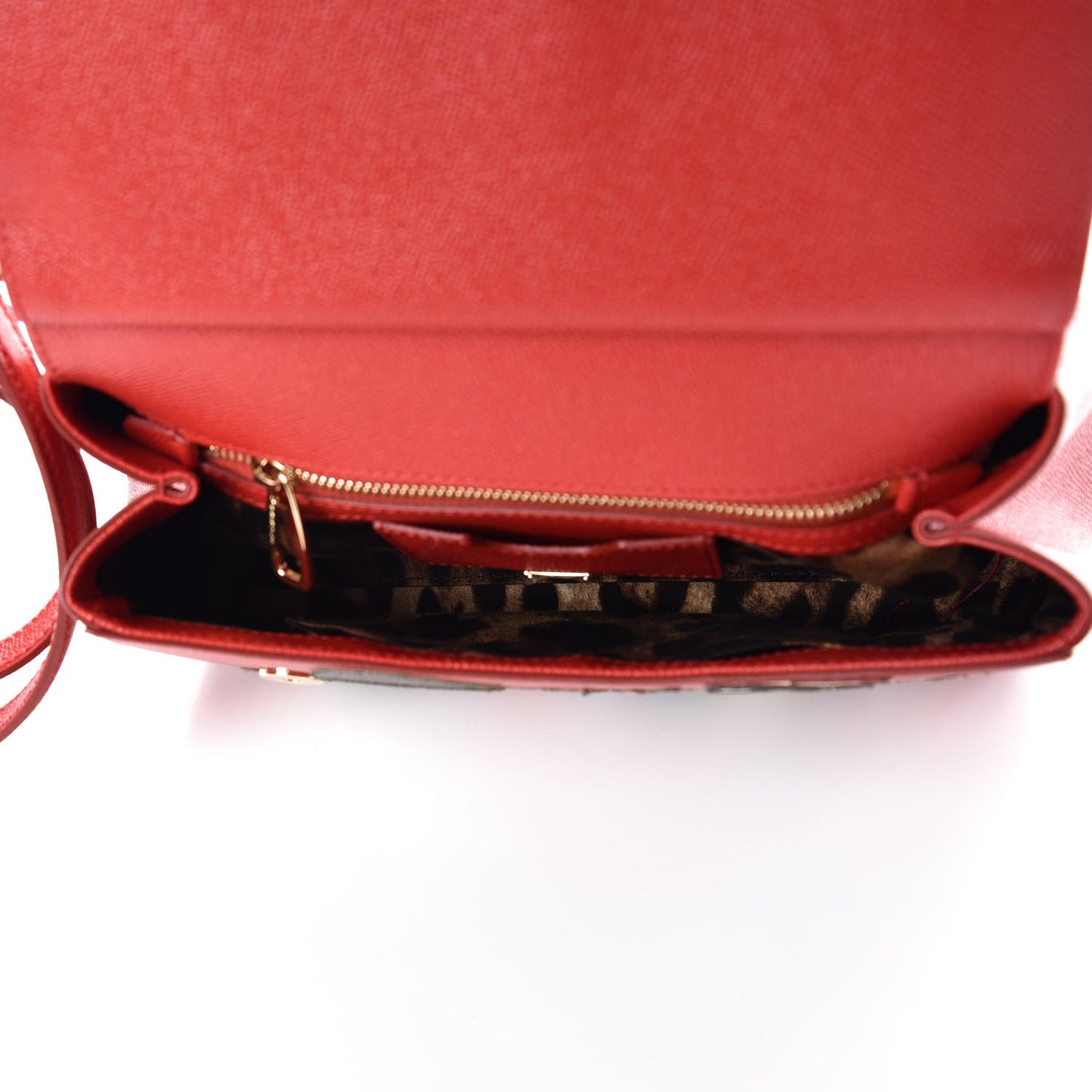 Dauphine Studded Medium DG Family Patch Miss Sicily Satchel Red