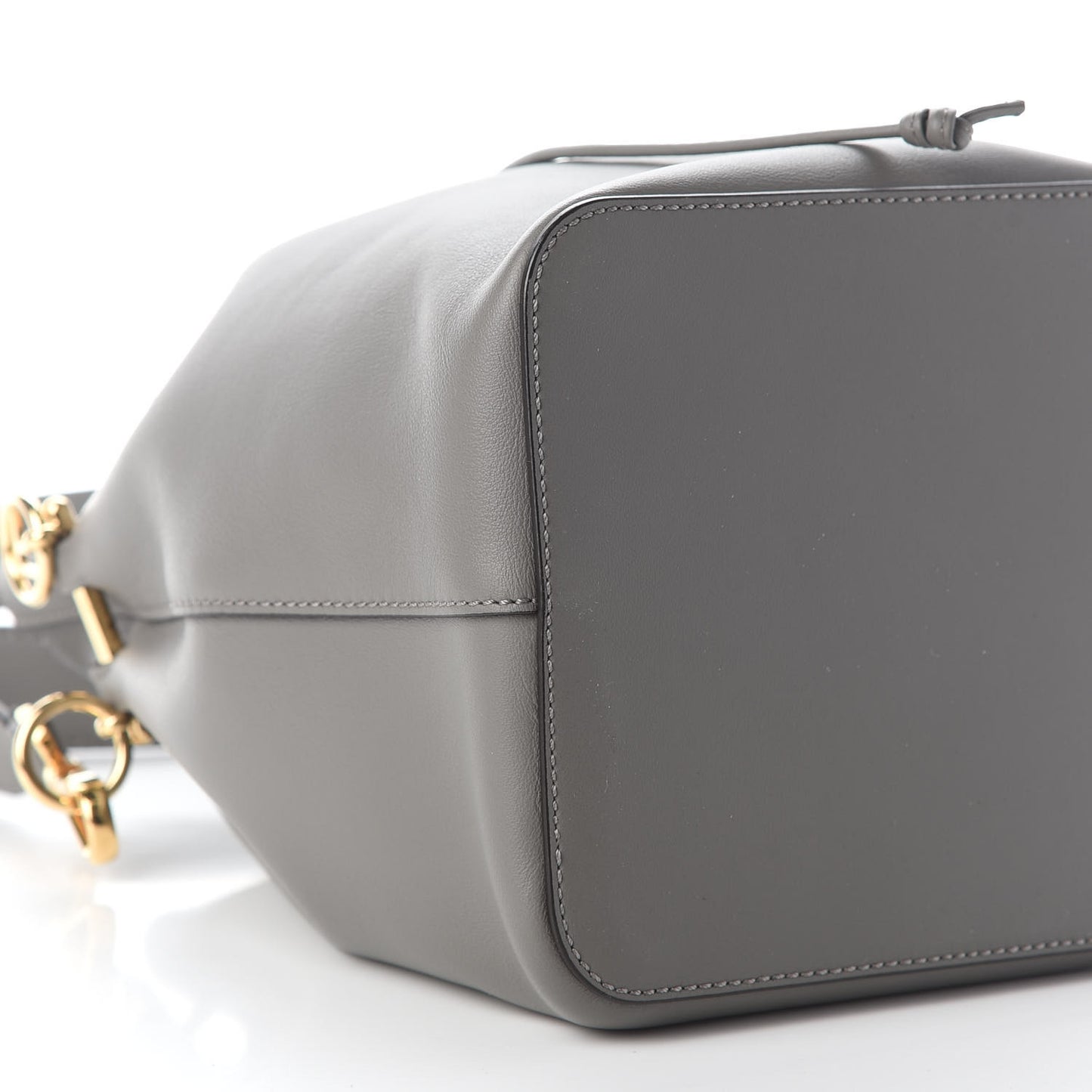 Calfskin F is Fendi Grande Mon Tresor Bucket Bag Grey