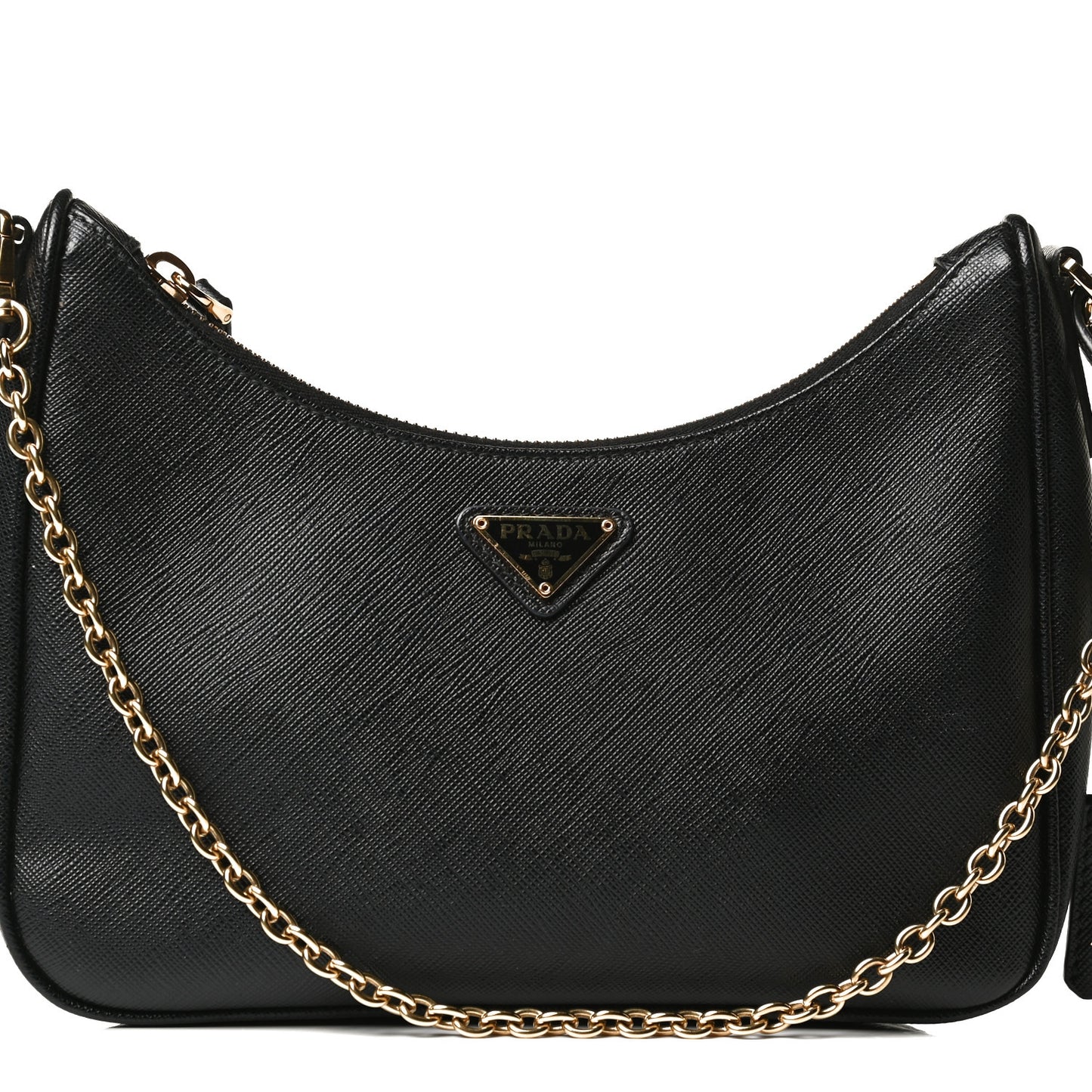 Saffiano Lux Re-Edition 2005 Shoulder Bag Black