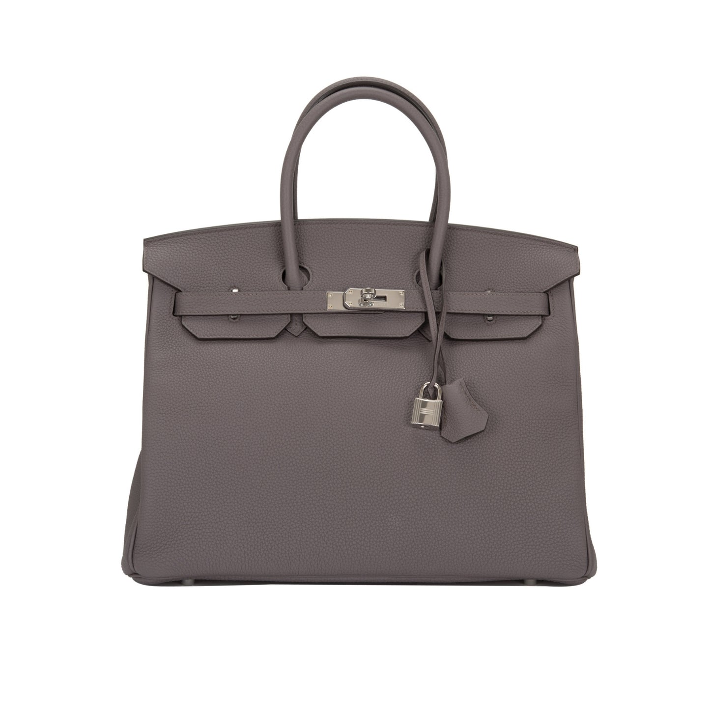 Hermès Gris Etain Birkin 35cm of Togo Leather with Palladium Hardware