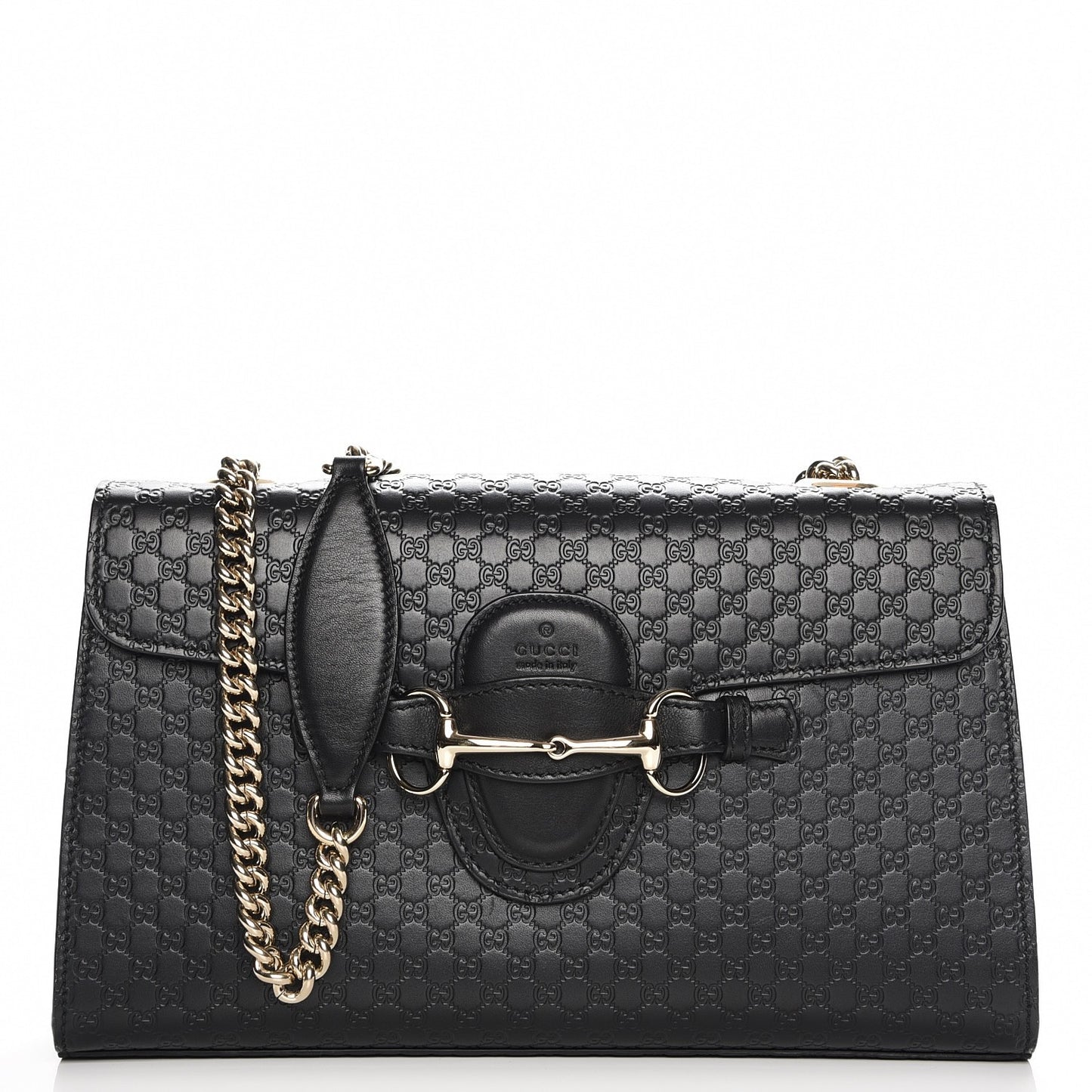 Guccissima Medium Emily Chain Shoulder Bag Black