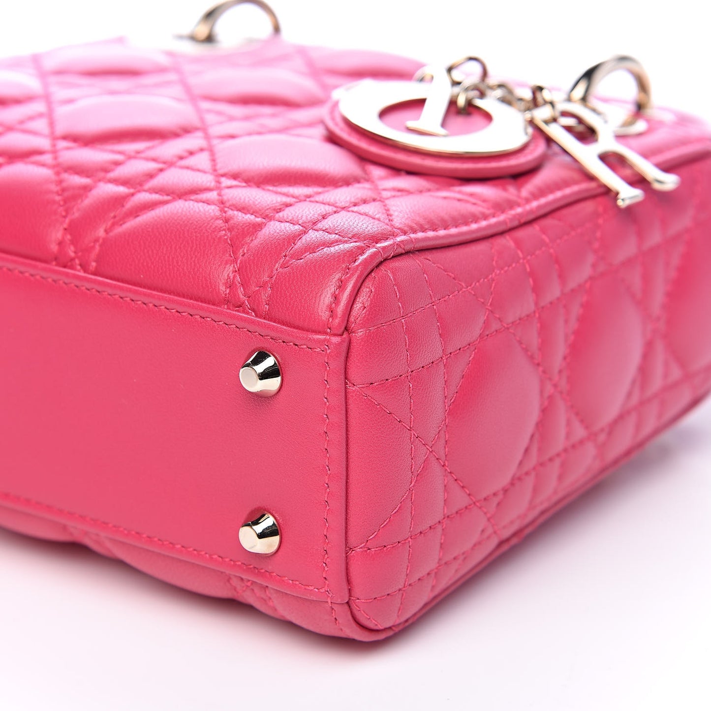 Lambskin Cannage Mini Lady Dior Pink