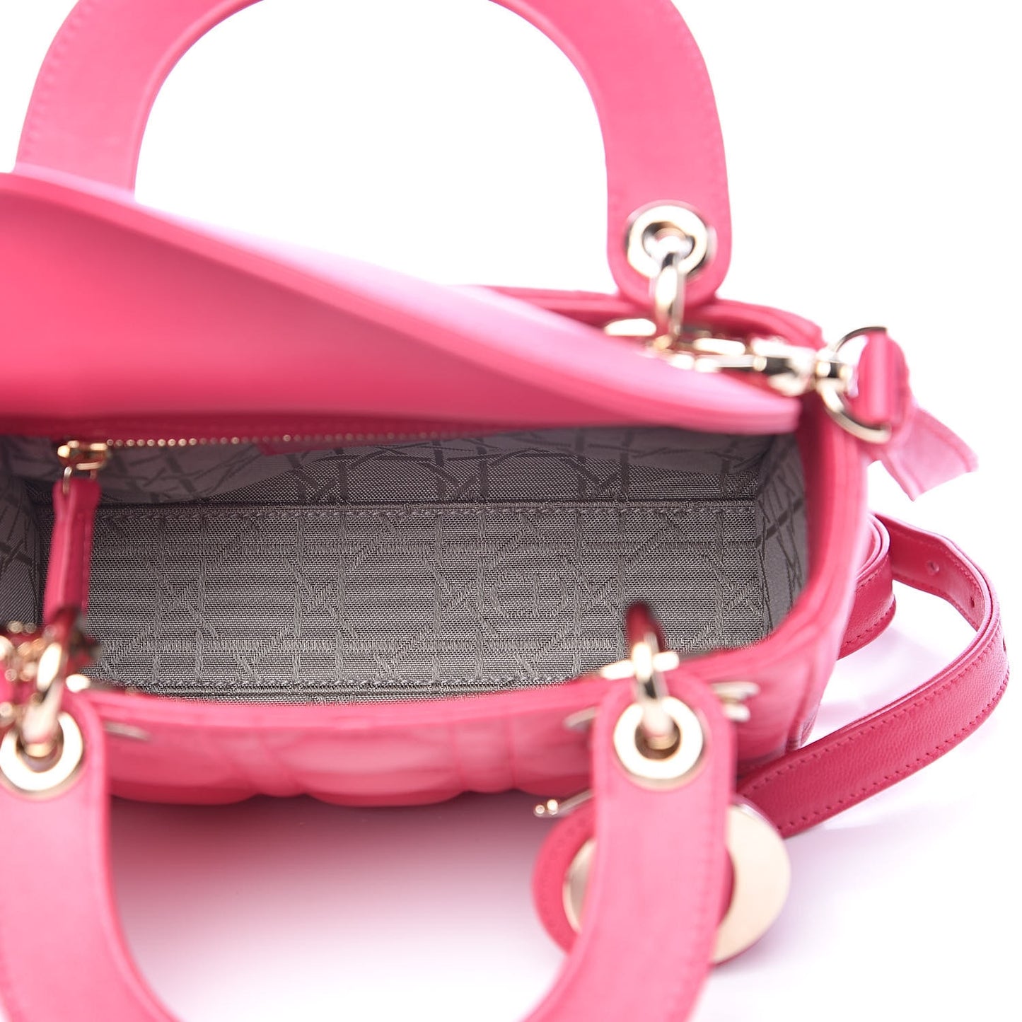 Lambskin Cannage Mini Lady Dior Pink