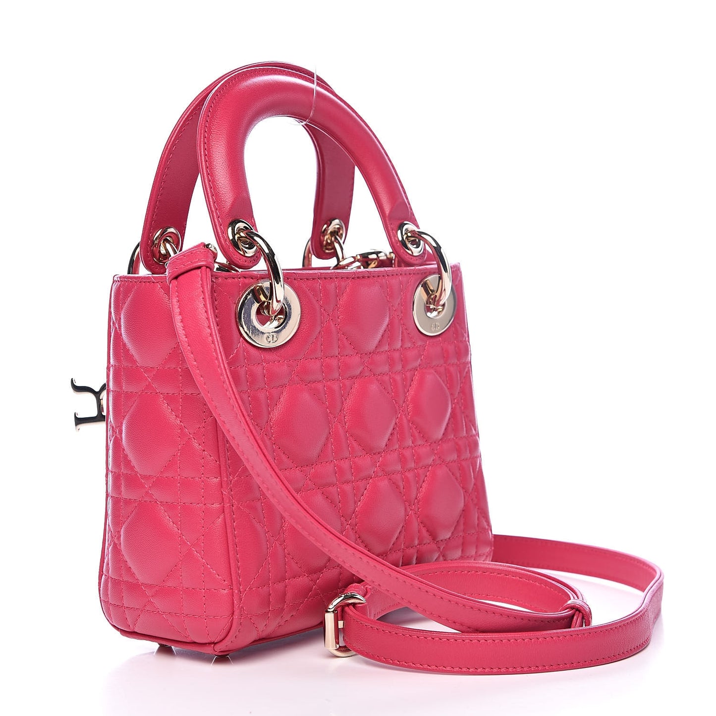 Lambskin Cannage Mini Lady Dior Pink