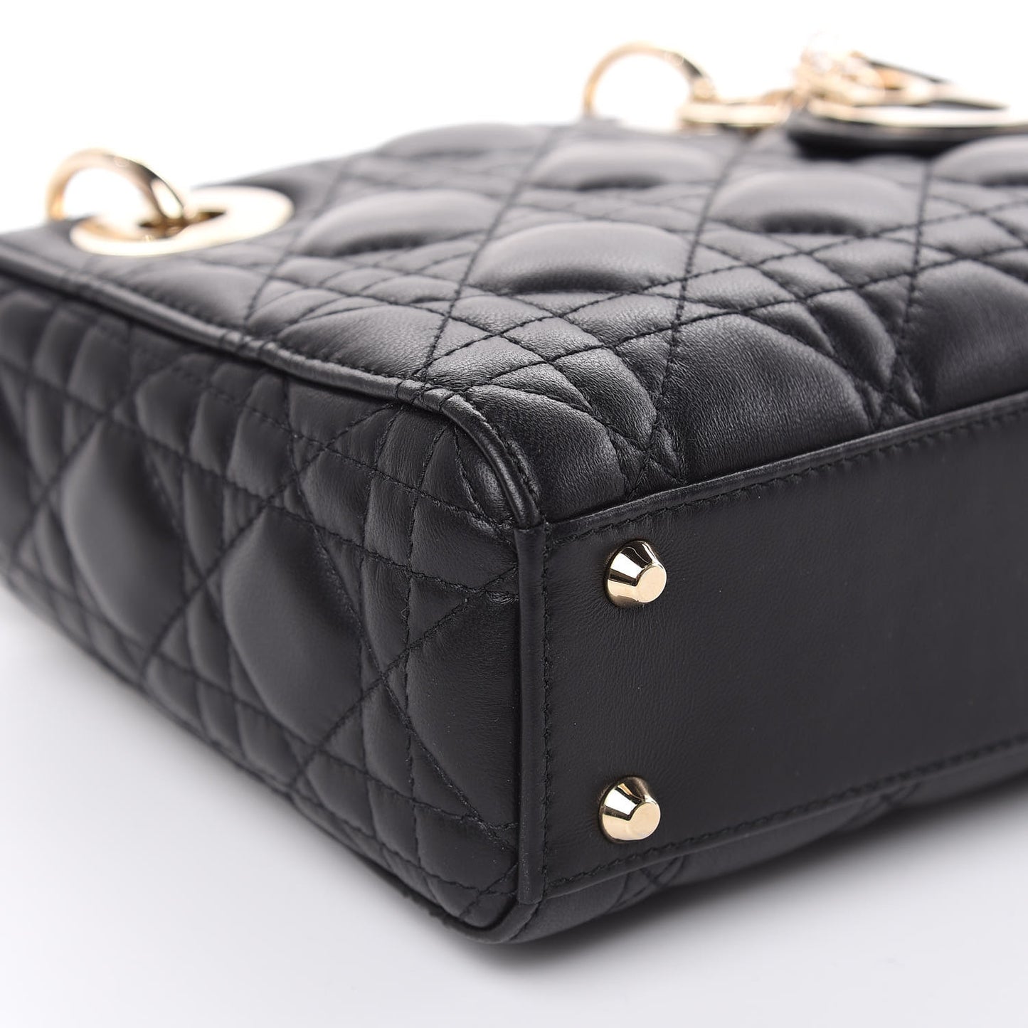 Lambskin Cannage Mini Lady Dior Black