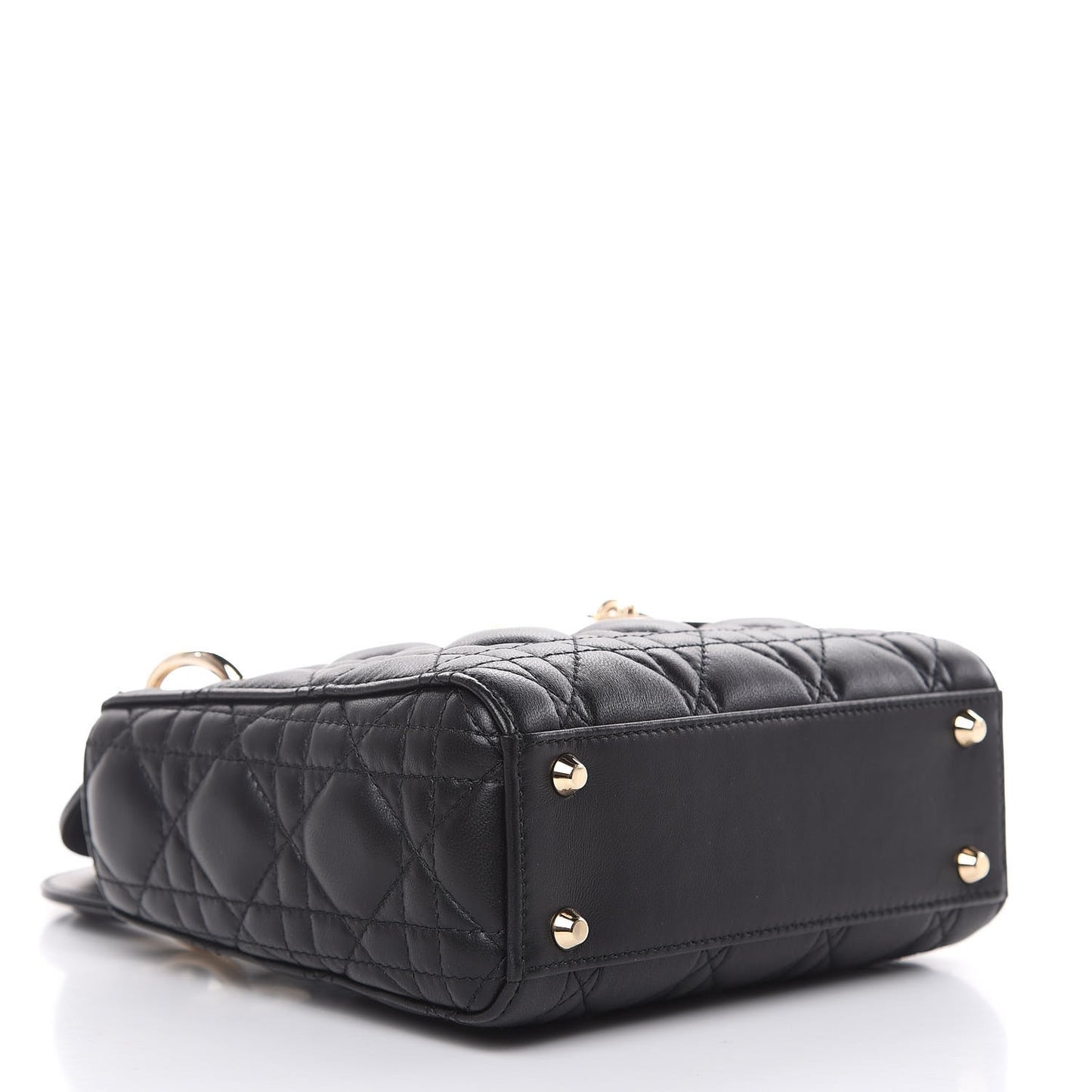 Lambskin Cannage Mini Lady Dior Black