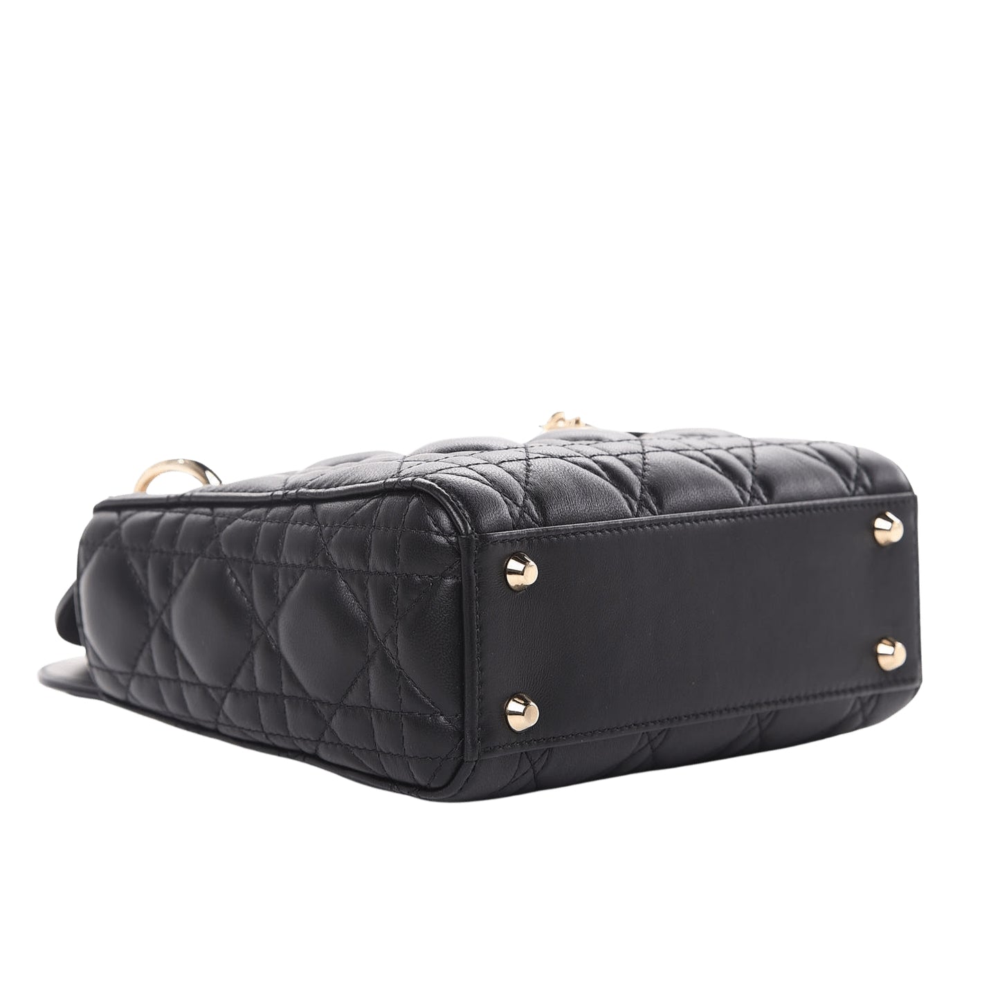 Lambskin Cannage Mini Lady Dior Black