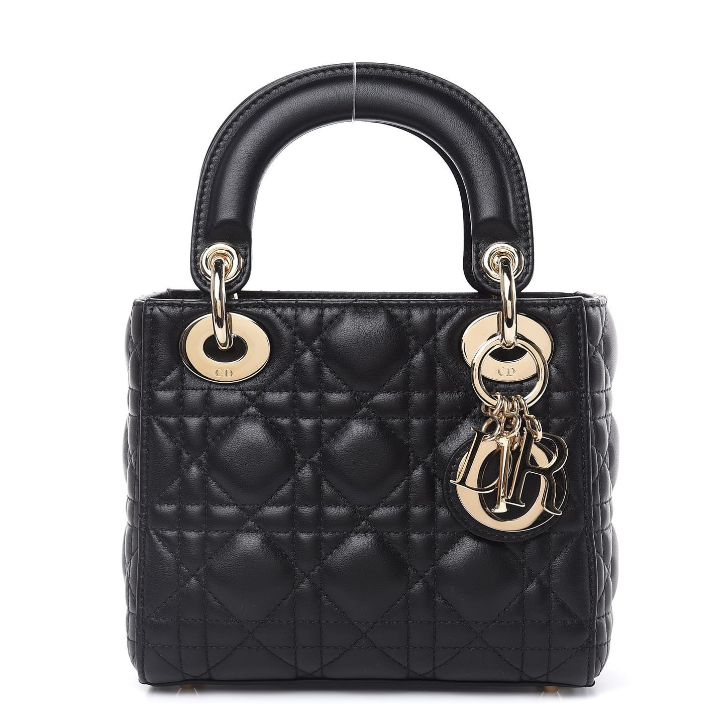 Lambskin Cannage Mini Lady Dior Black