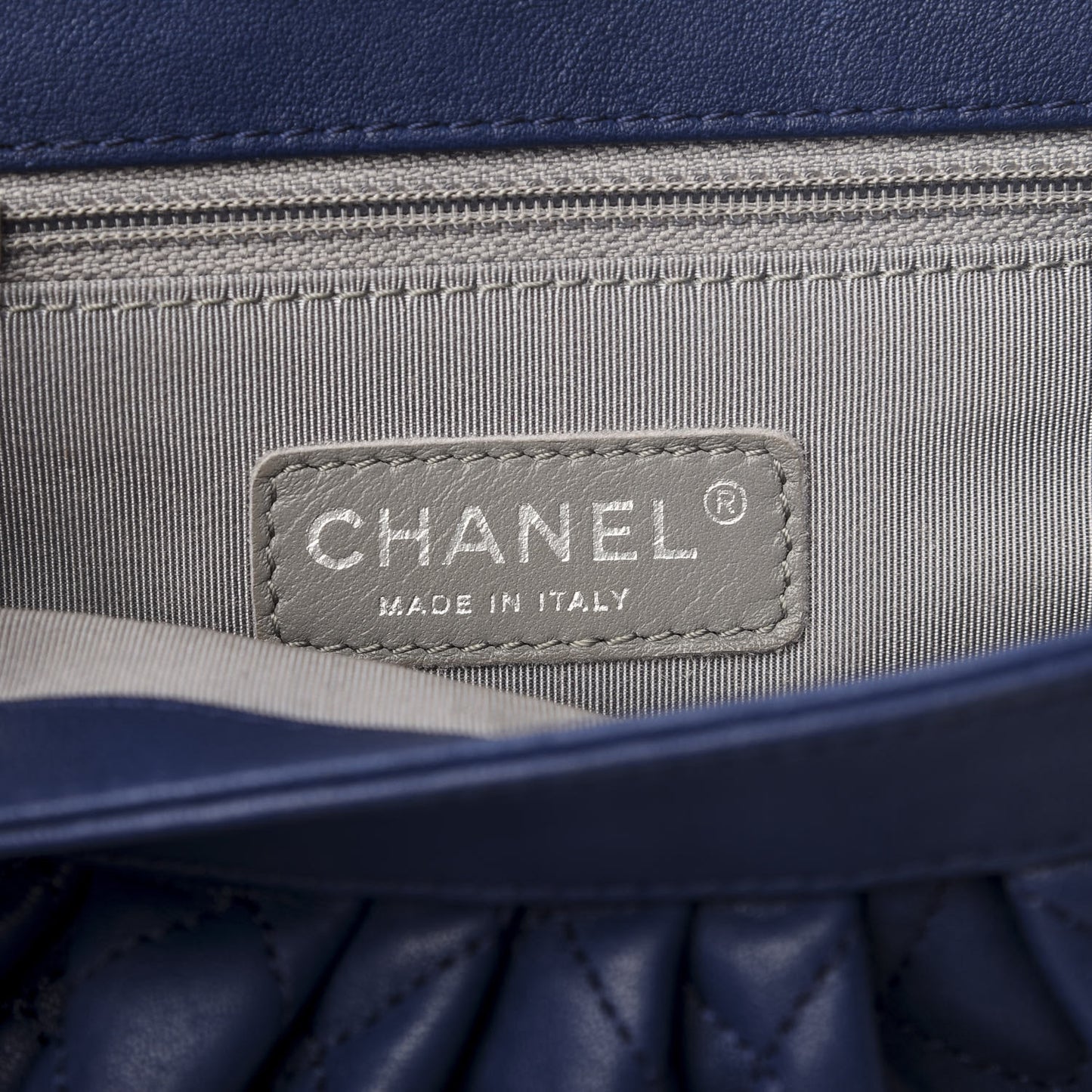 Washed Lambskin Quilted Mini Chain Around Messenger Blue