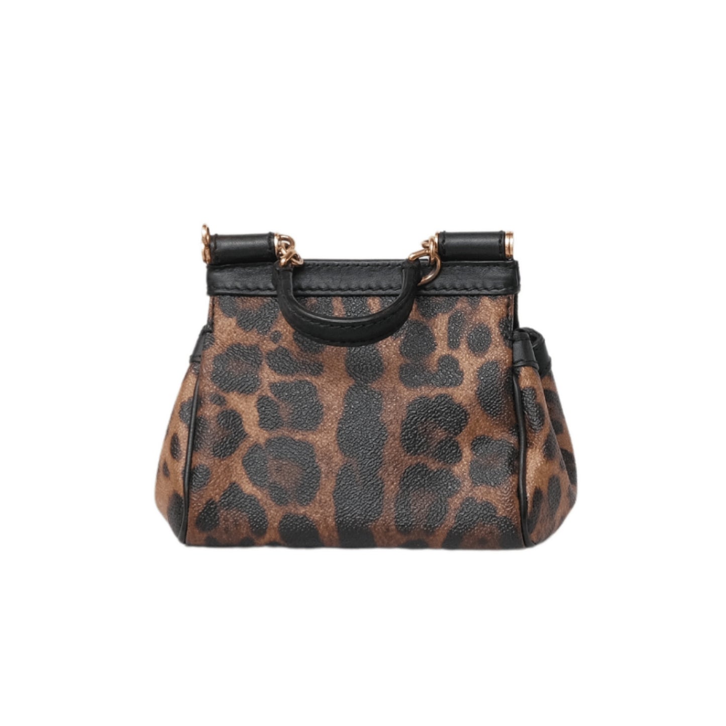 Leopard Print Leather MIni Miss Sicily Top Handle Bag