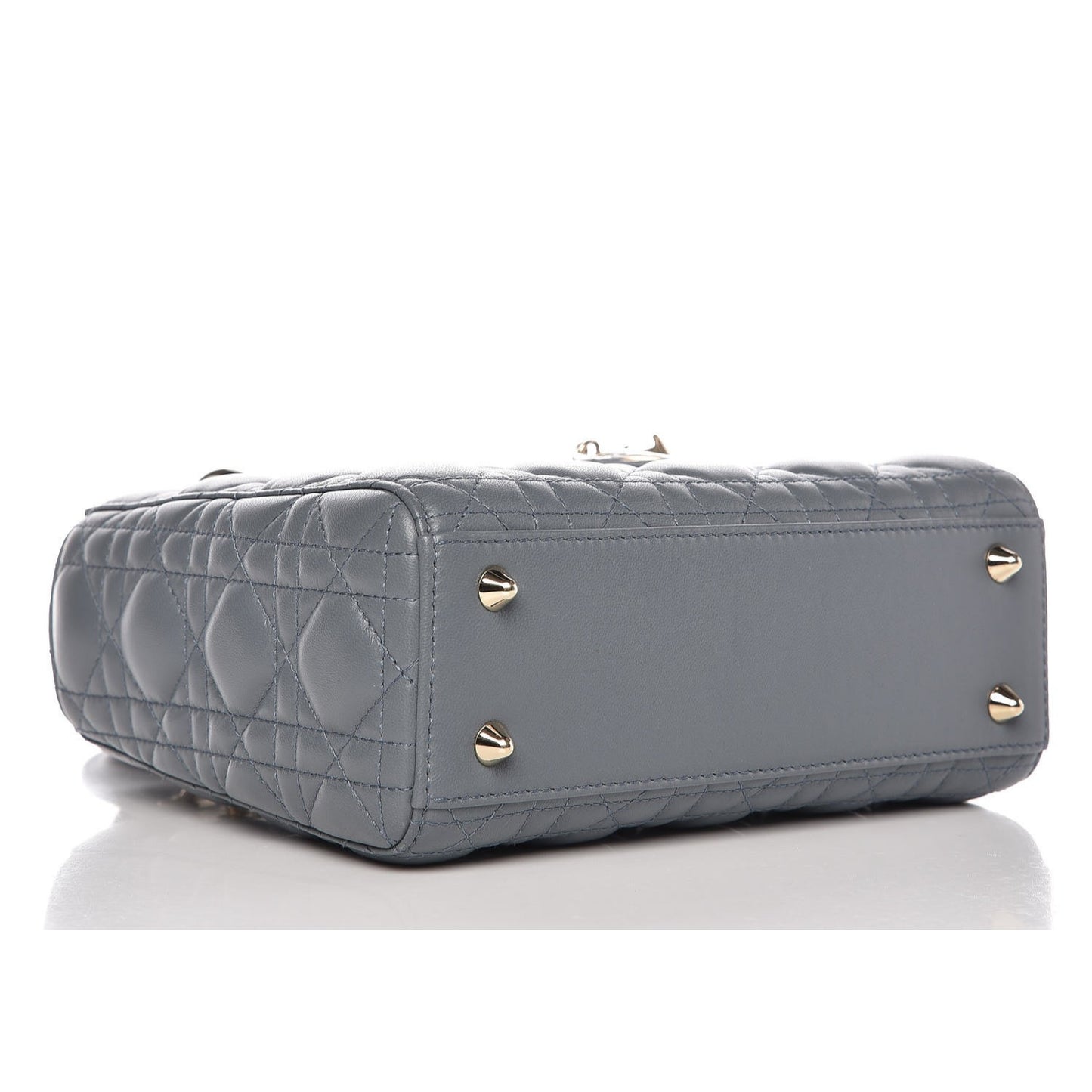 Lambskin Cannage Small My Lady Dior Blue Grey