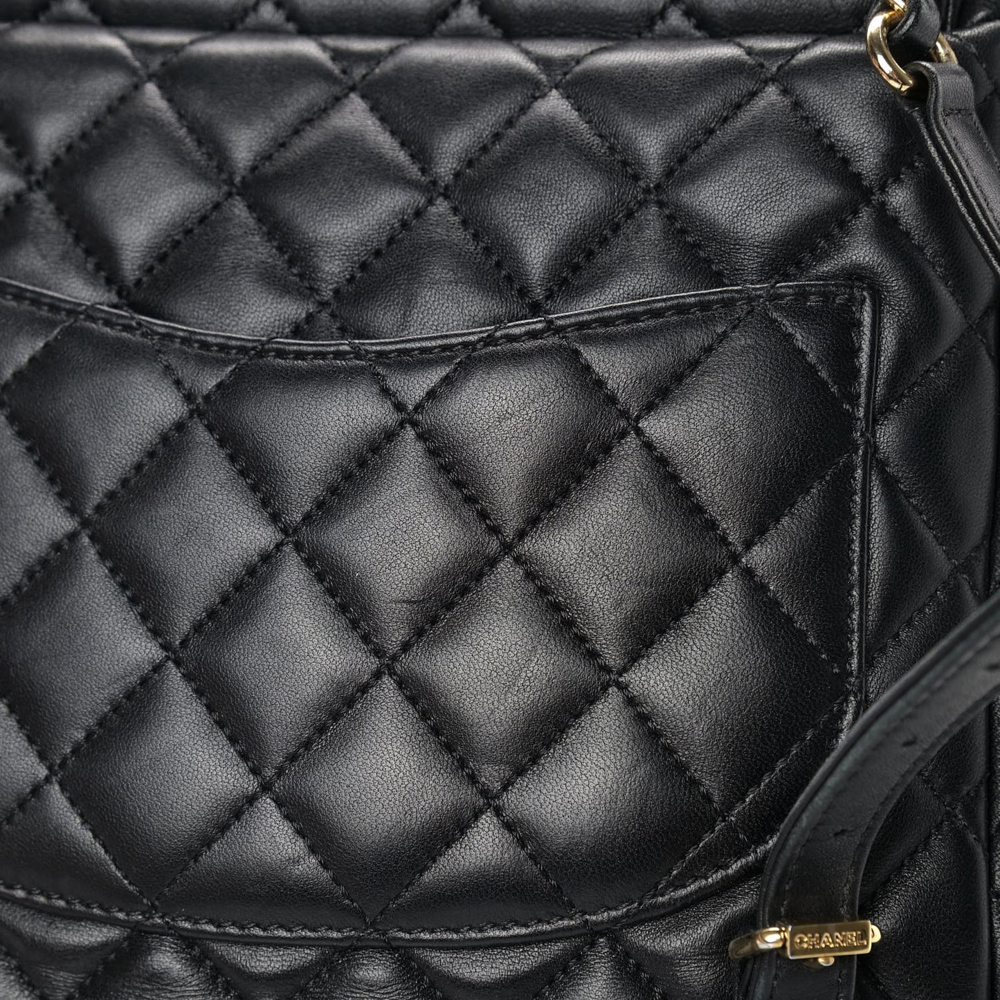 Lambskin Quilted Small Urban Spirit Backpack Black