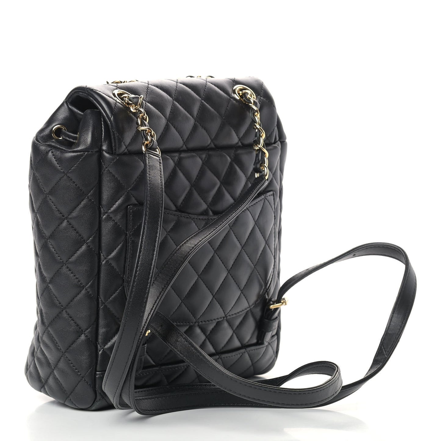 Lambskin Quilted Small Urban Spirit Backpack Black