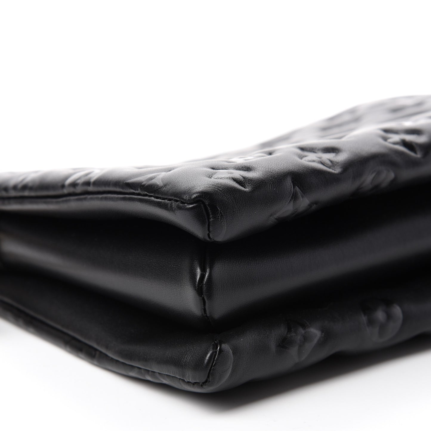 Lambskin Embossed Monogram Coussin PM Black