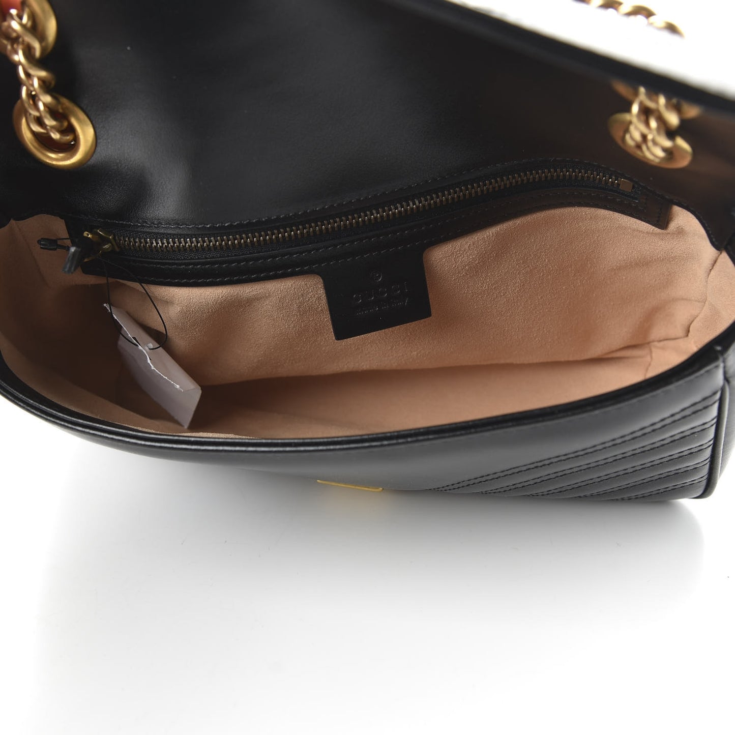 Calfskin Matelasse Small GG Marmont Shoulder Bag Black