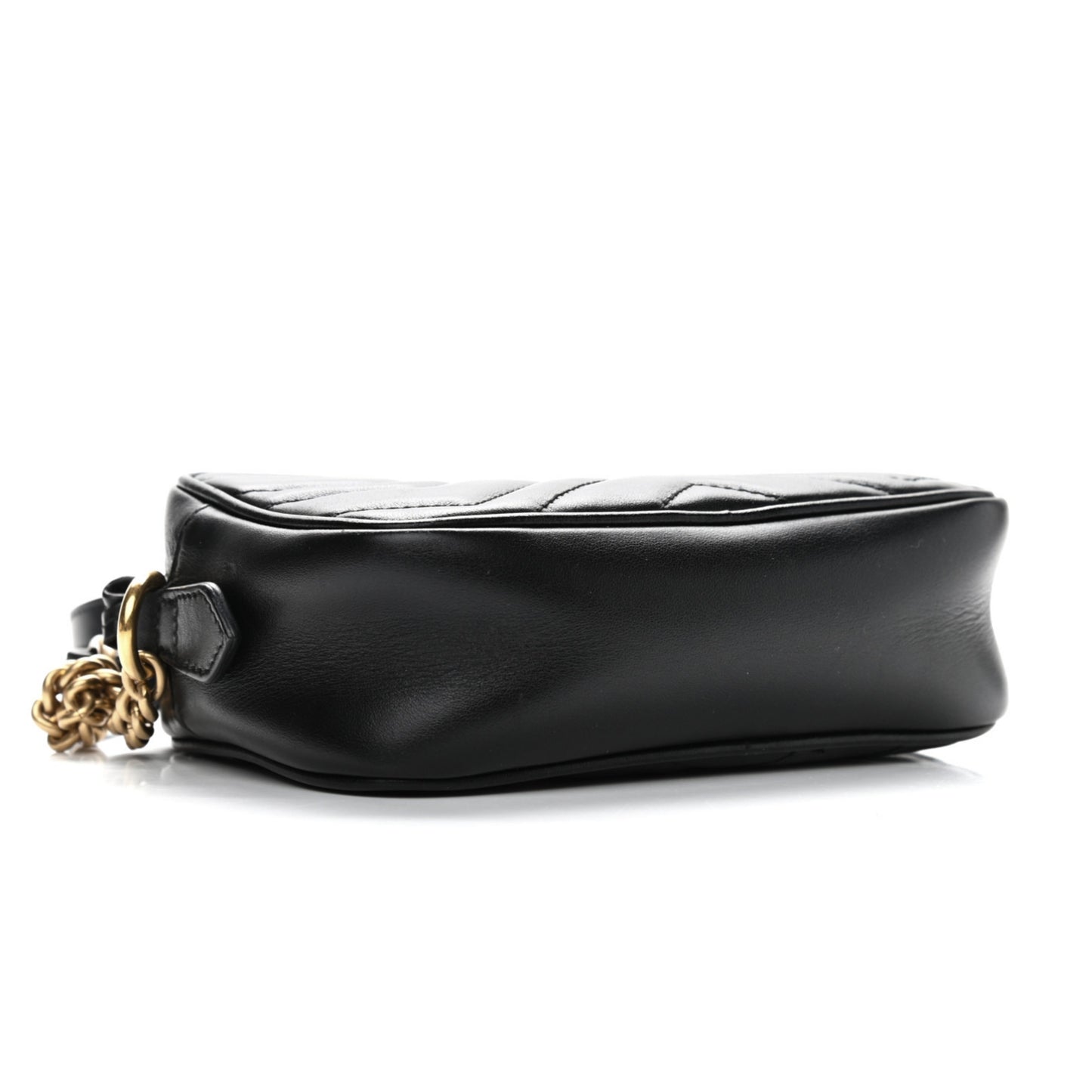 Calfskin Matelasse Mini GG Marmont Chain Shoulder Bag Black