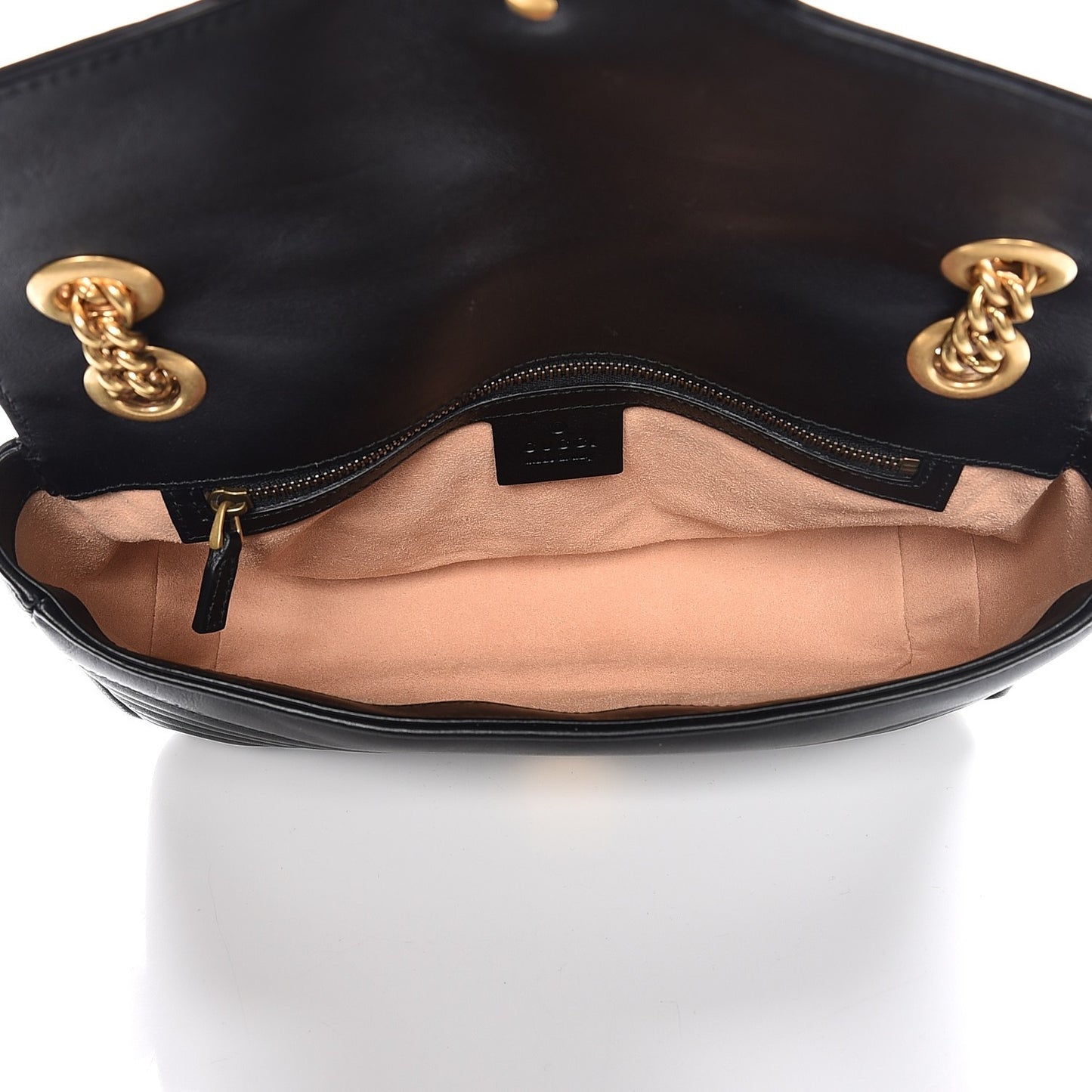 Calfskin Matelasse Small GG Marmont Shoulder Bag Black