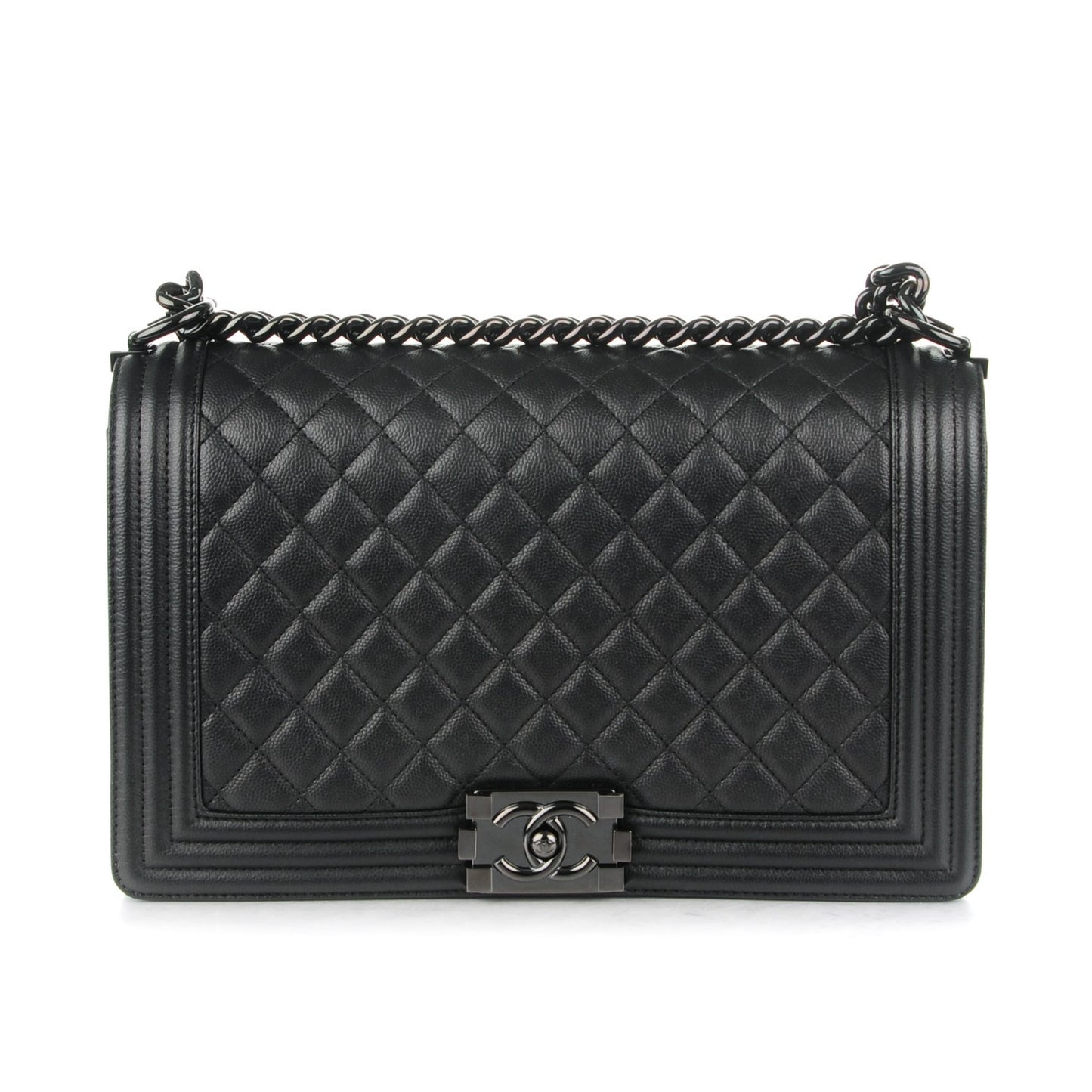 Caviar Quilted New Medium Boy Flap So Black