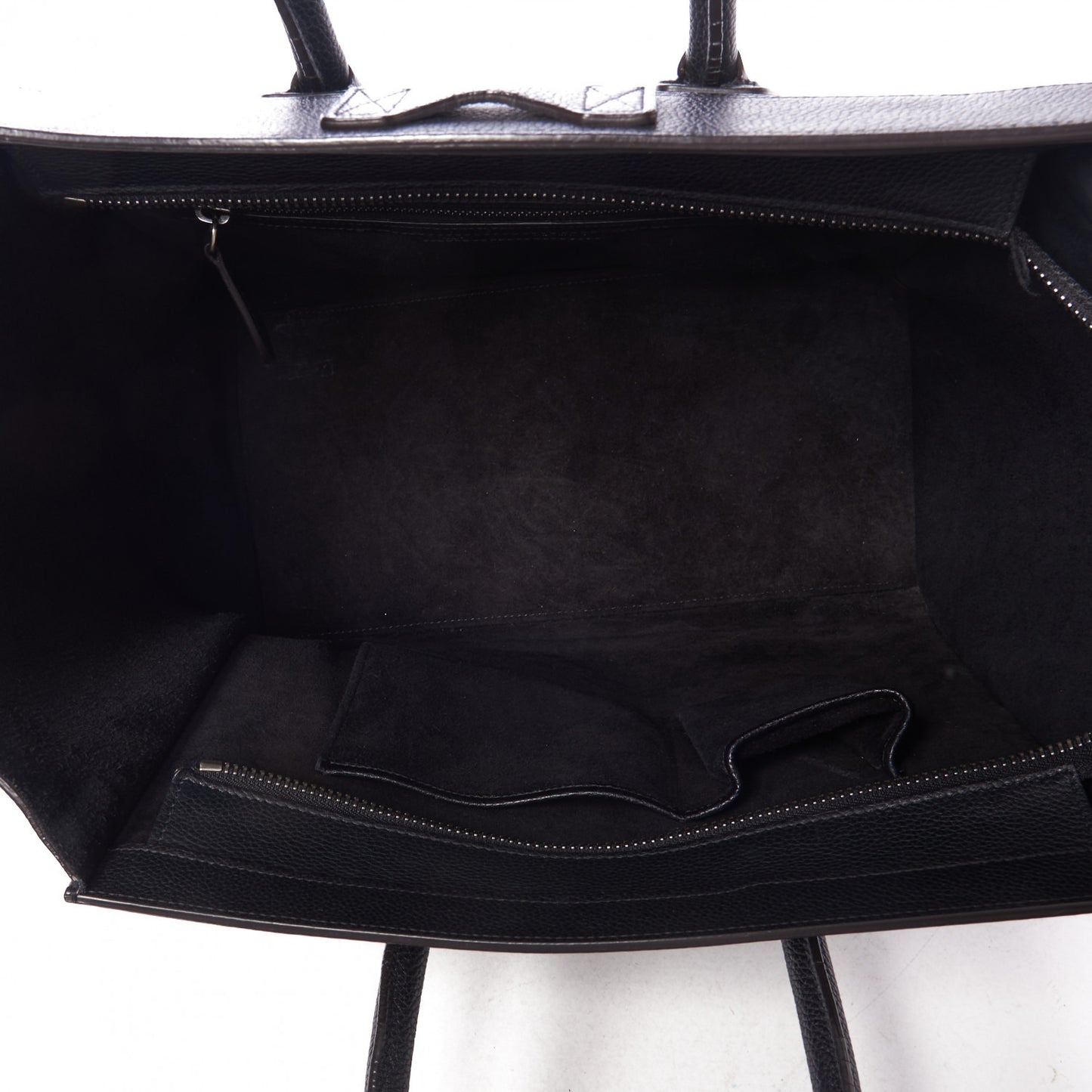 Drummed Calfskin Mini Luggage Black