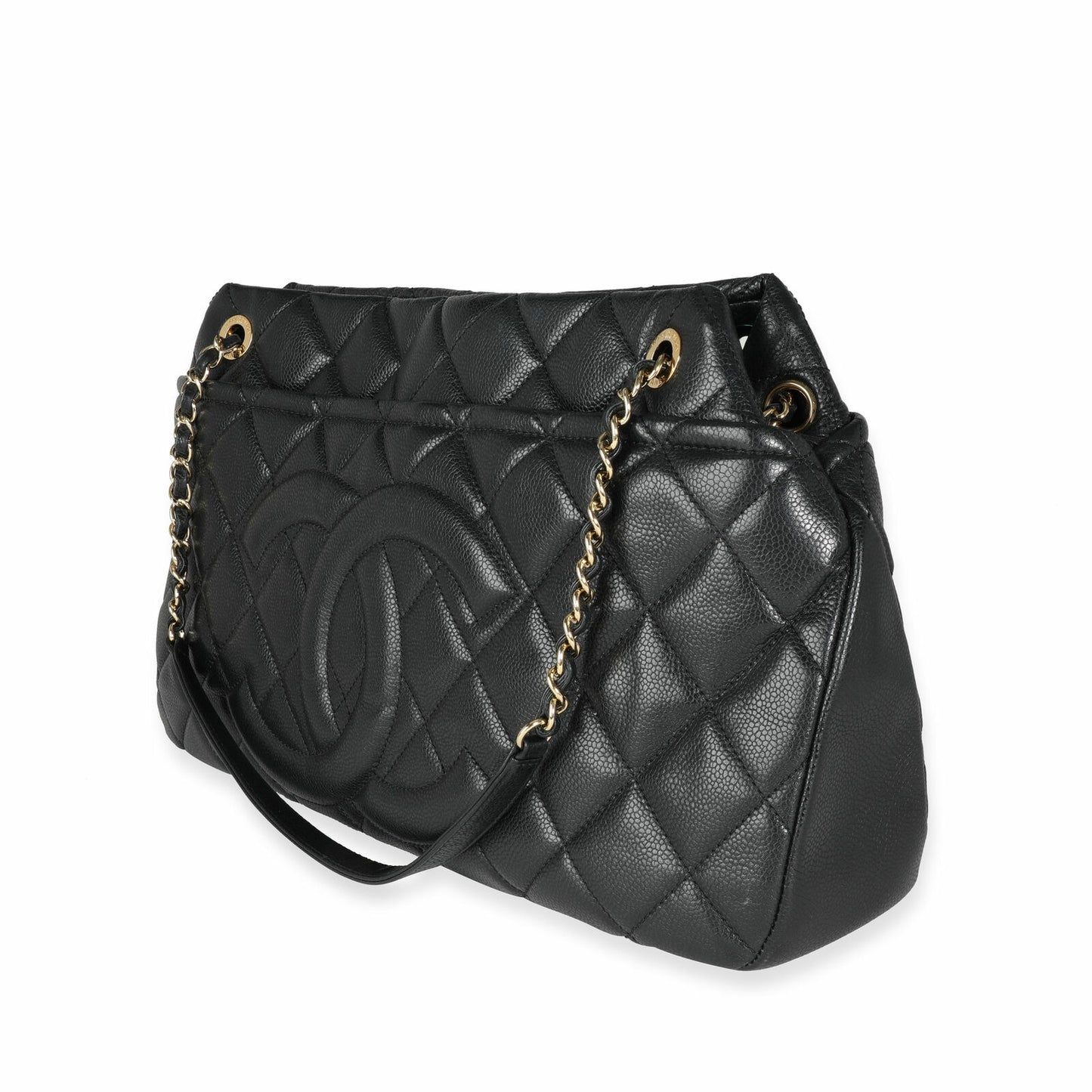 Caviar Quilted Timeless CC Soft Tote Black