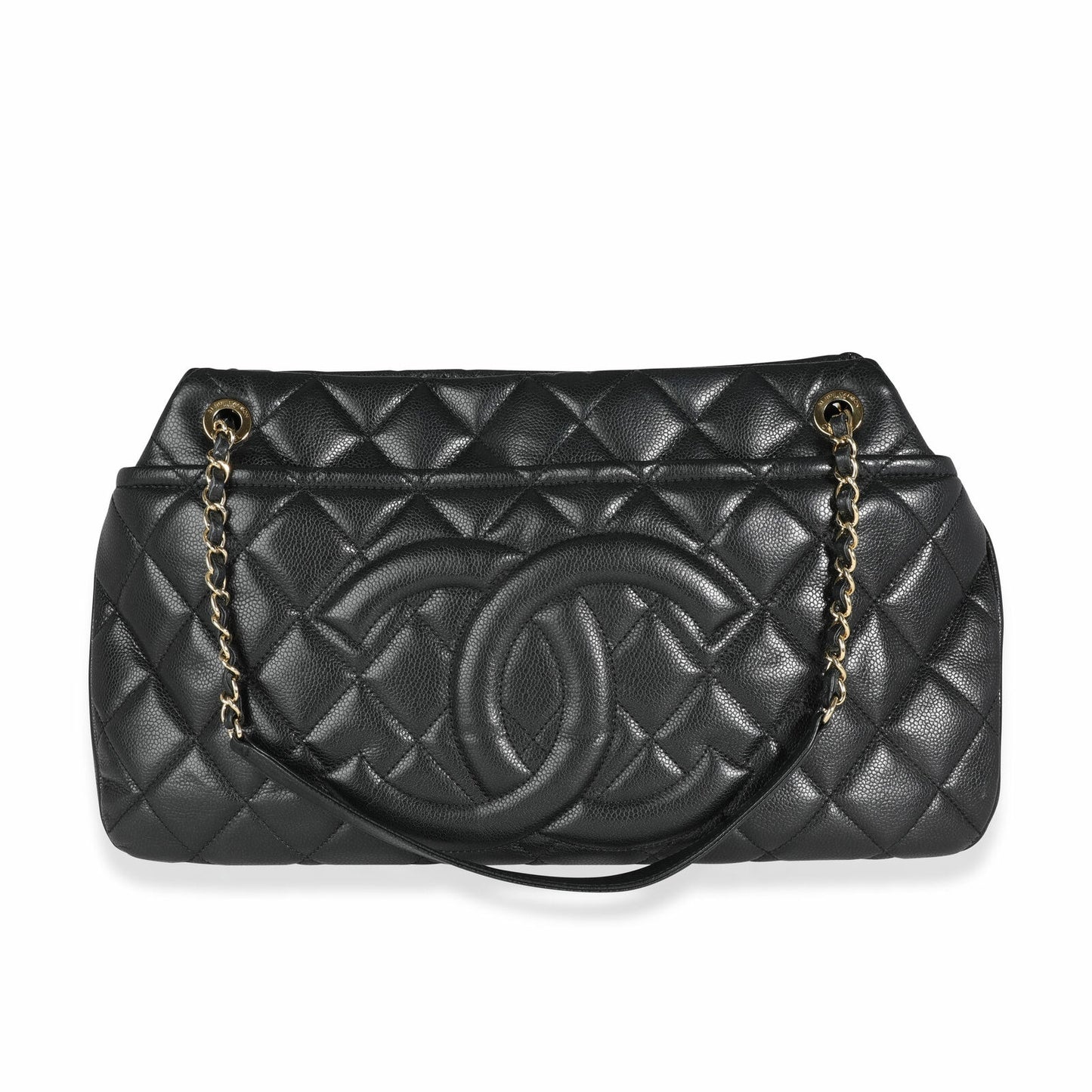 Caviar Quilted Timeless CC Soft Tote Black