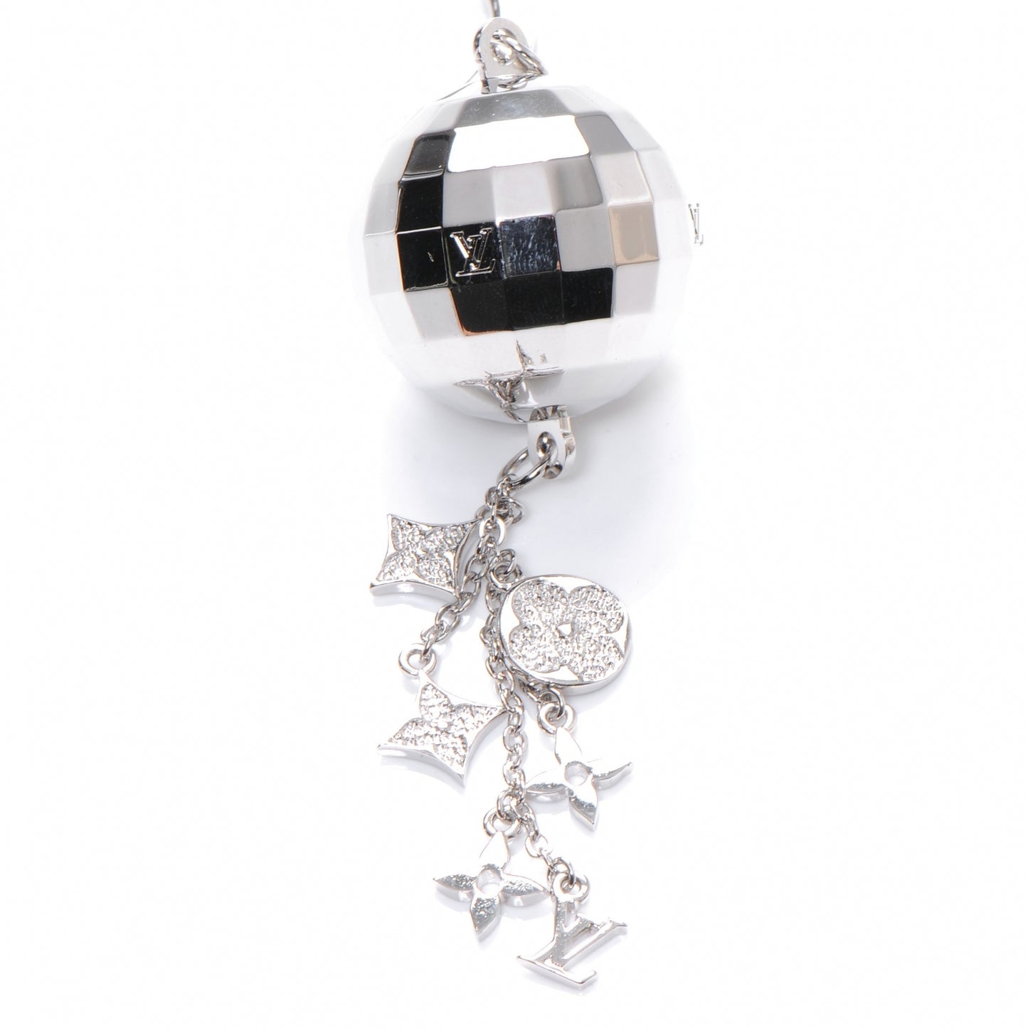 Disco Ball Key Ring Key Chain Silver